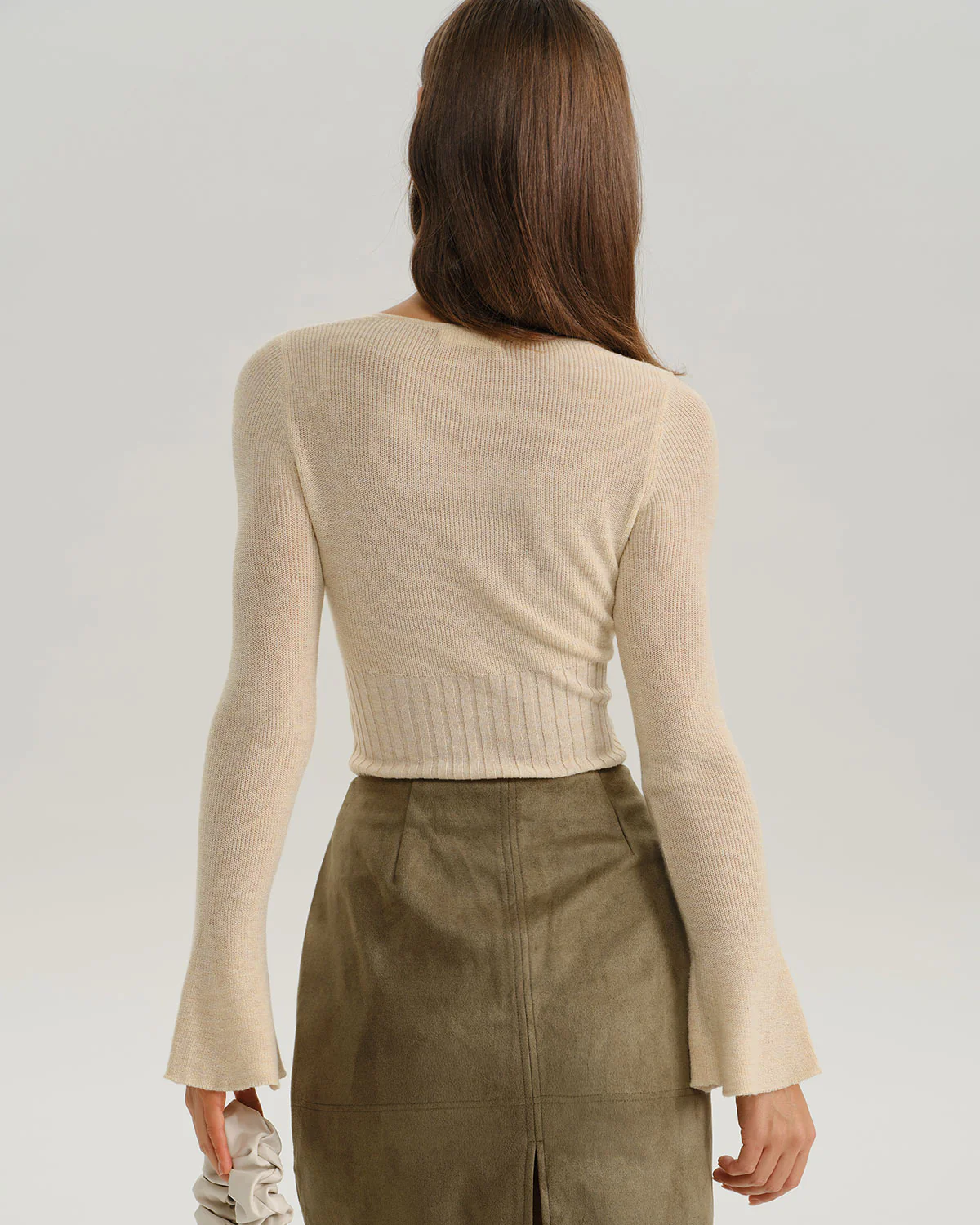 Apricot Bell Sleeve Knit Tee - Image 5