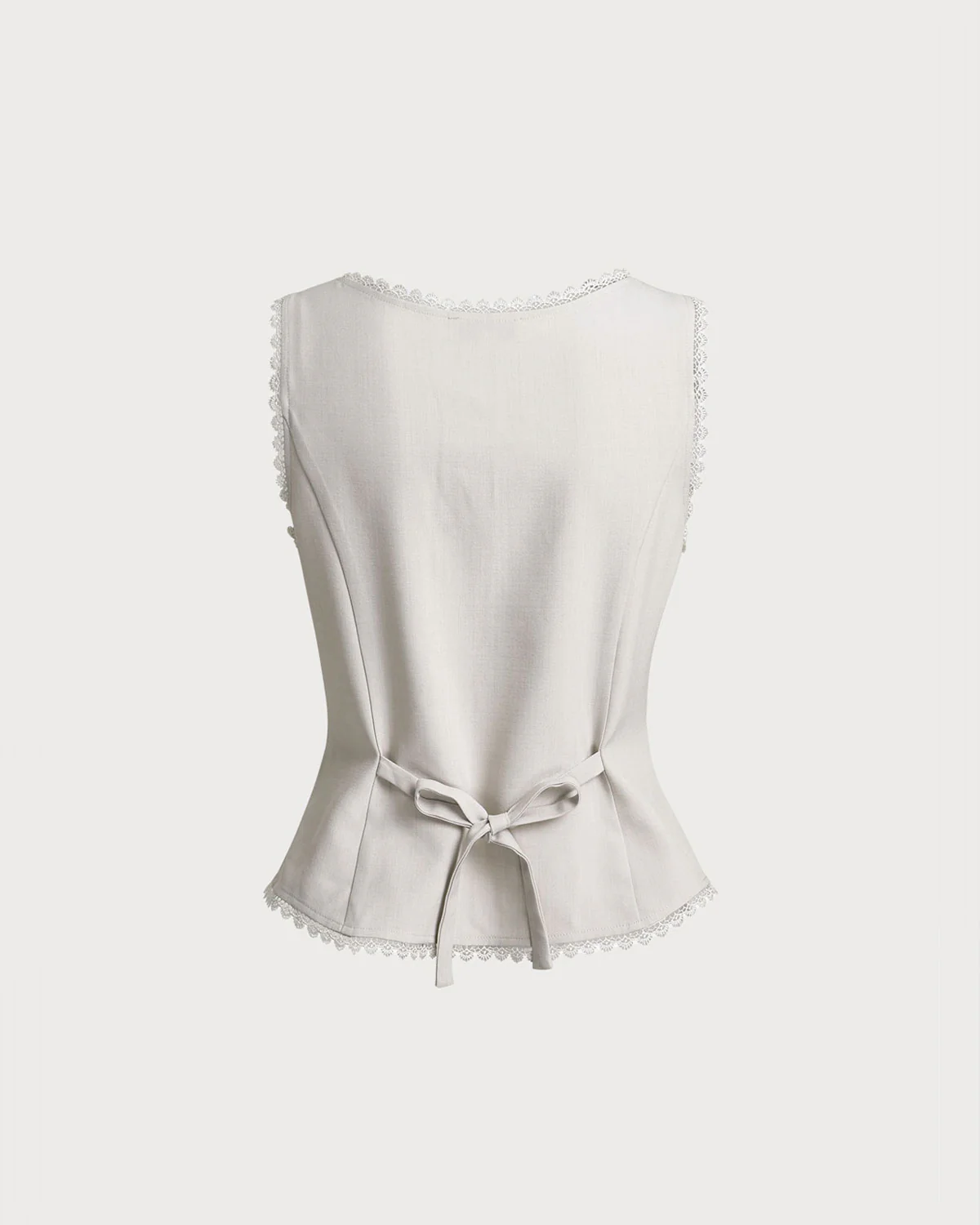 Apricot Boat Neck Button Vest - Image 6