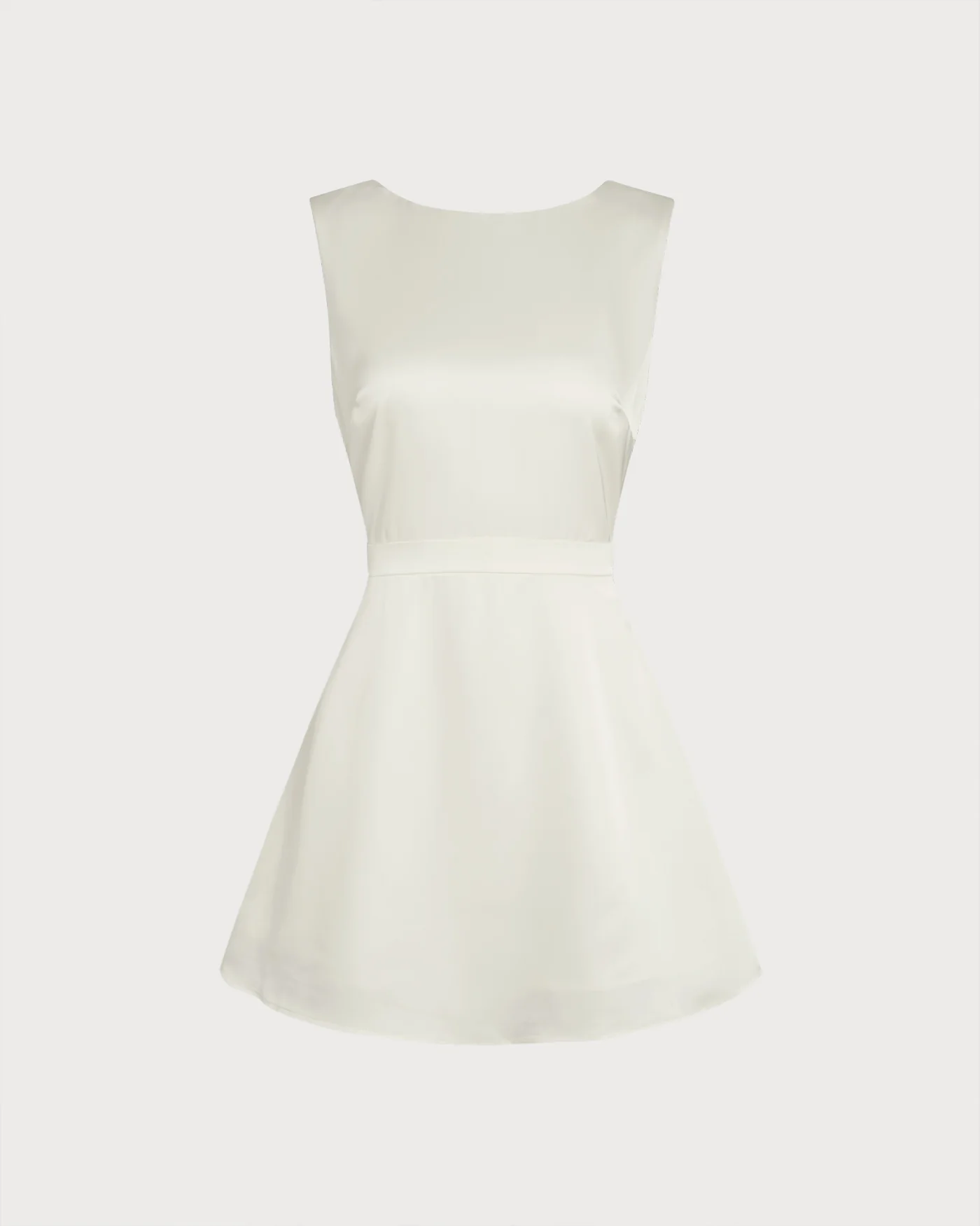 Apricot Boat Neck Pearl Mini Dress - Image 6