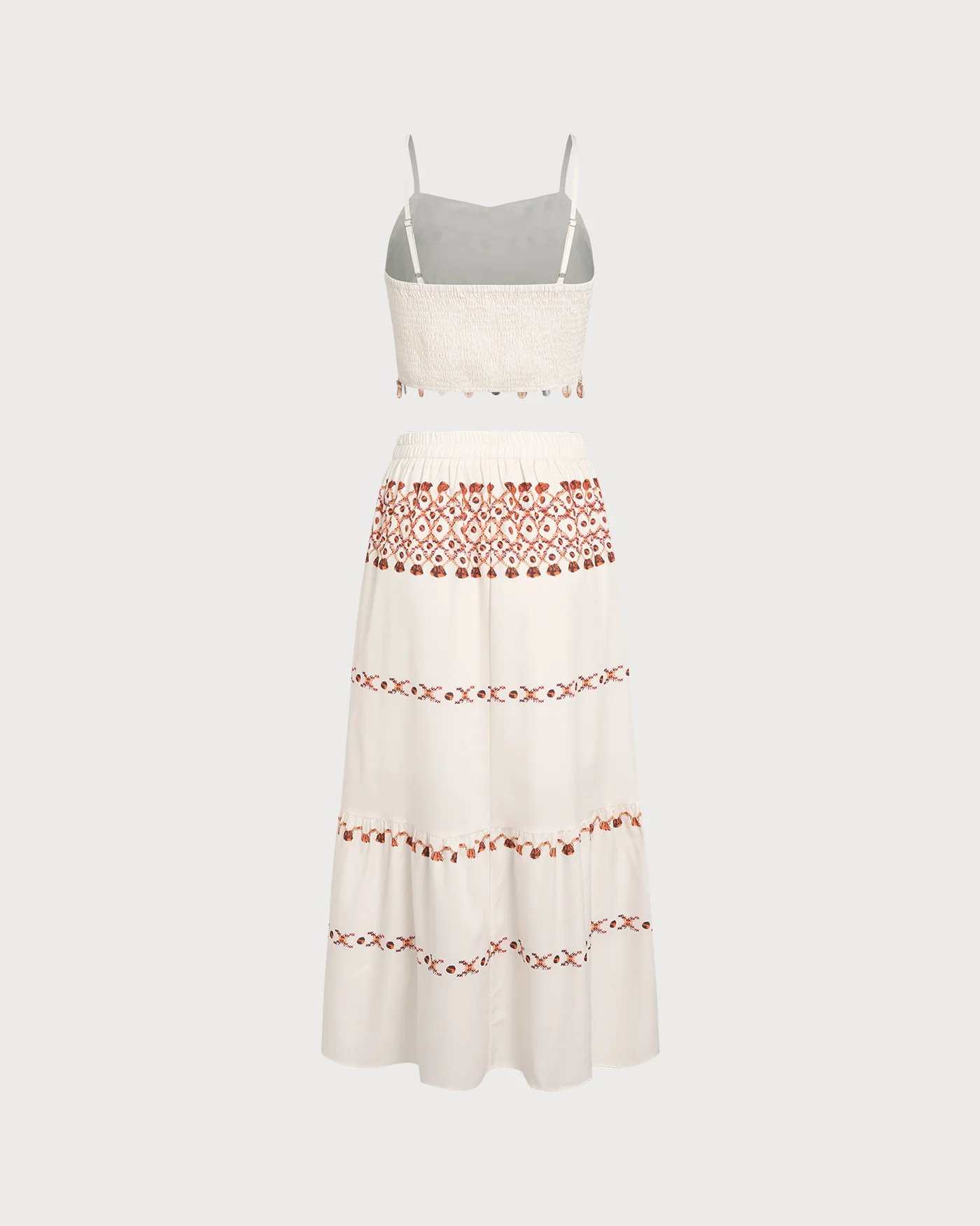 Apricot Elastic Waist Two-Piece Skirt Set - Image 7