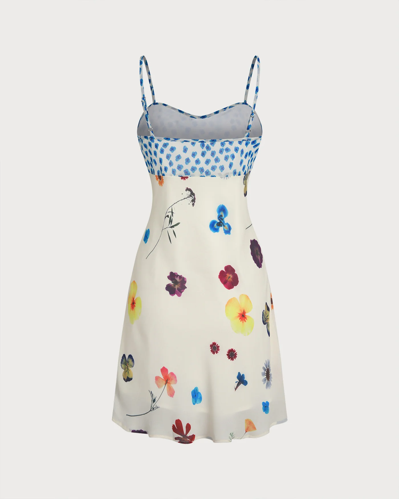 Apricot Floral A-Line Slip Mini Dress - Image 5