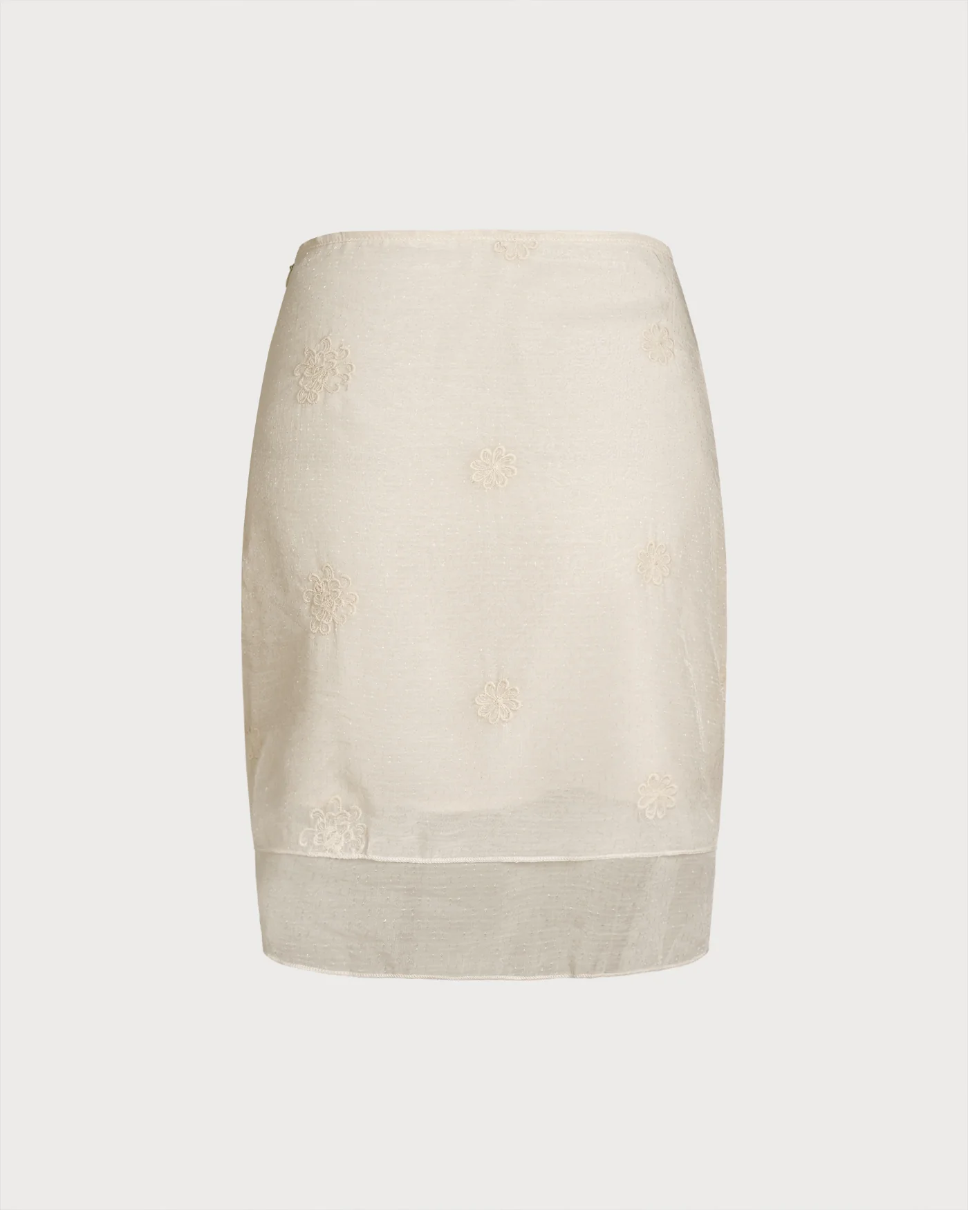 Apricot Floral Textured Skirt - Image 8