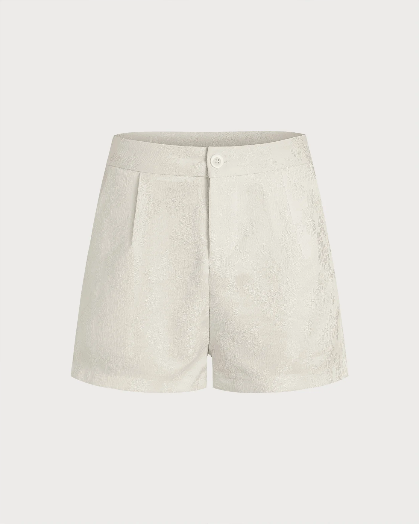 Apricot Jacquard Pockets Shorts - Image 5