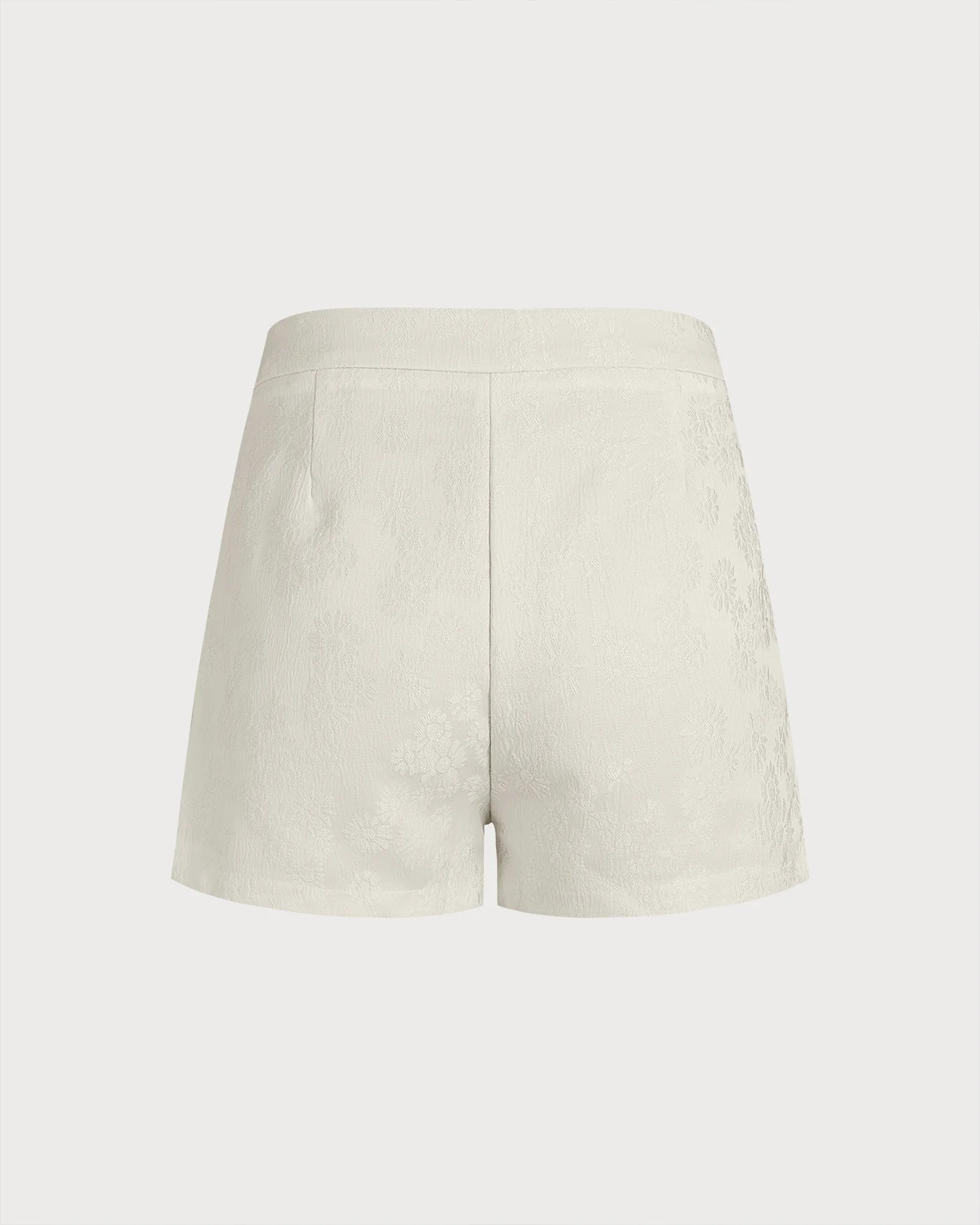 Apricot Jacquard Pockets Shorts - Image 6