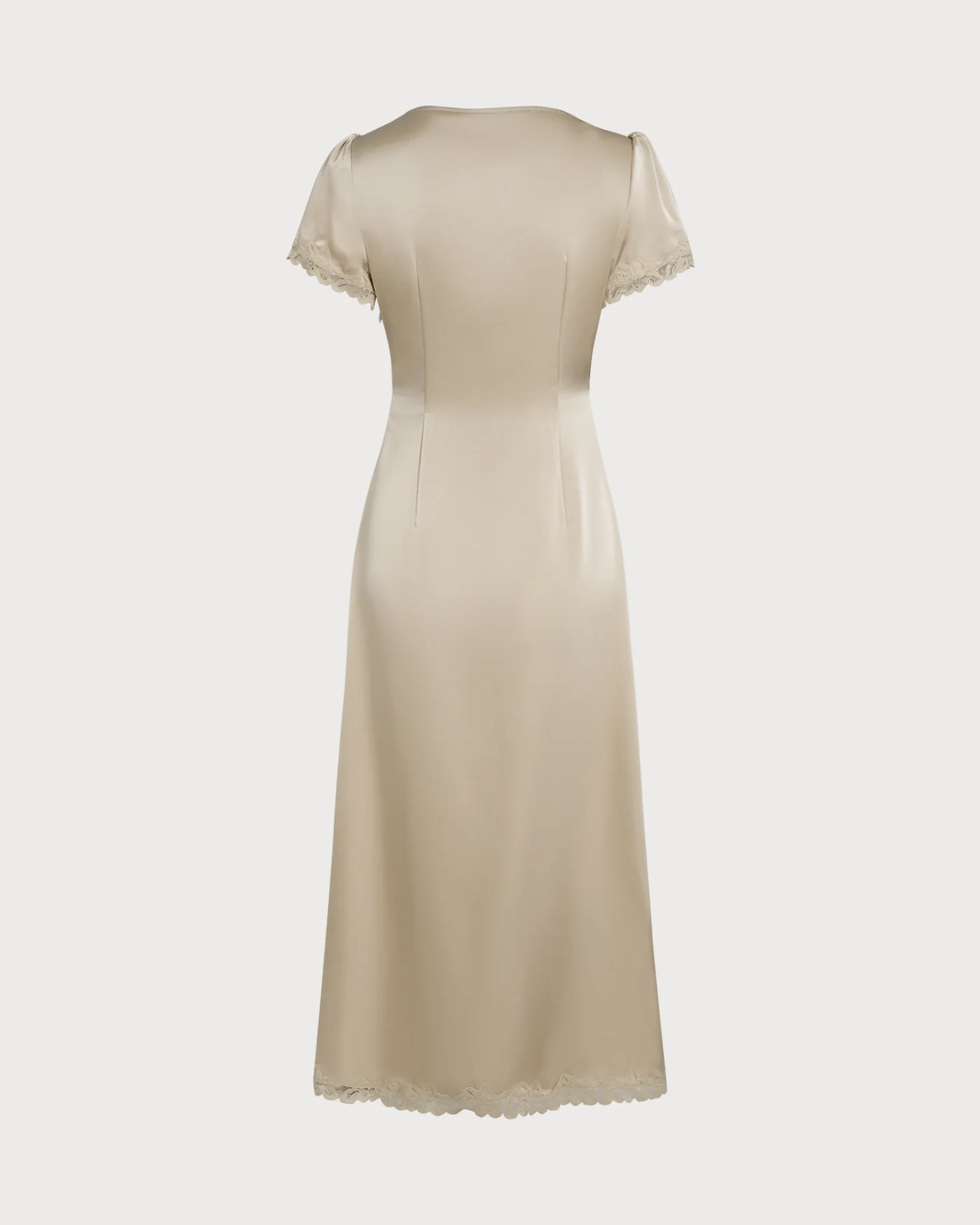 Apricot Lace Tunic Maxi Dresses - Image 7