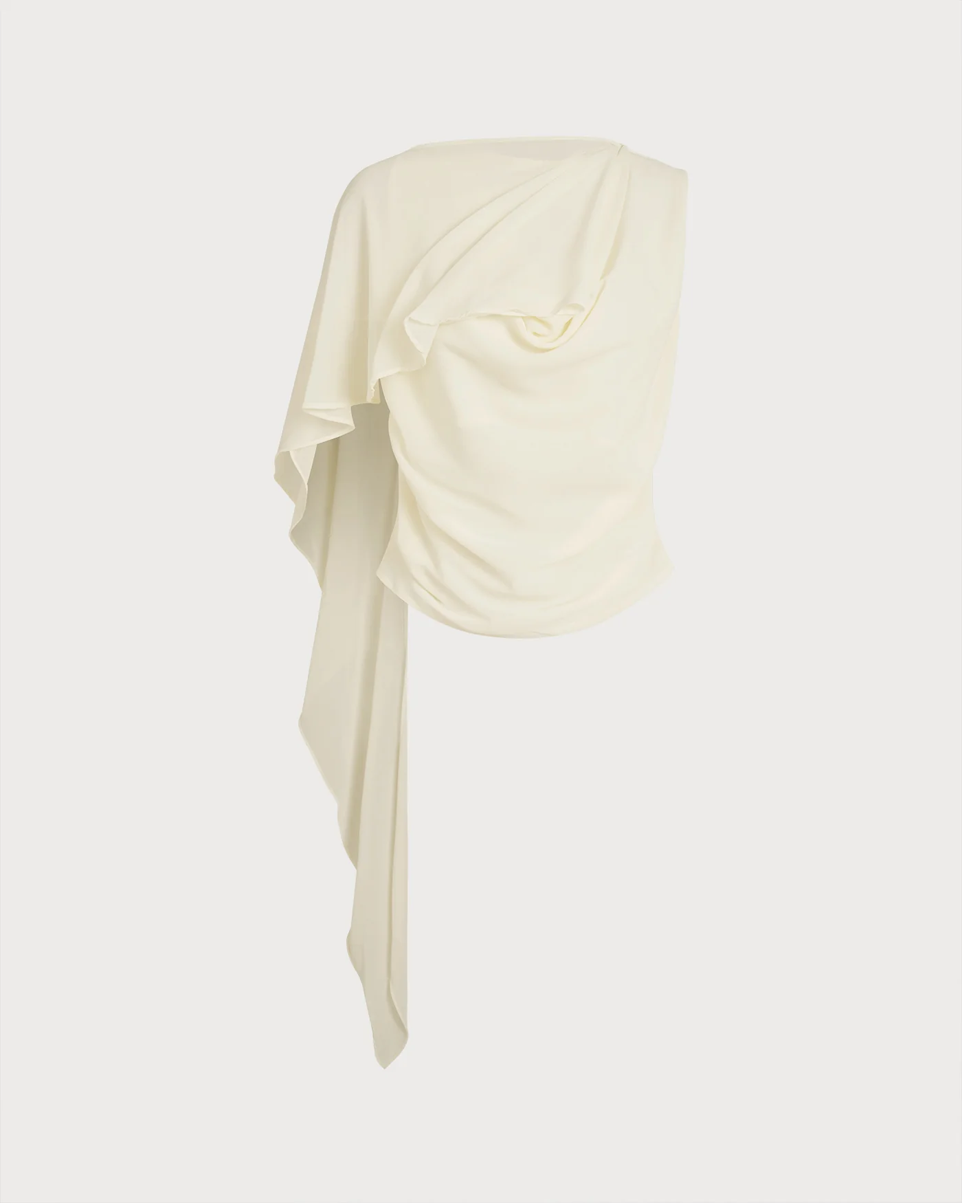 Apricot Round Neck Ruched Tee - Image 7