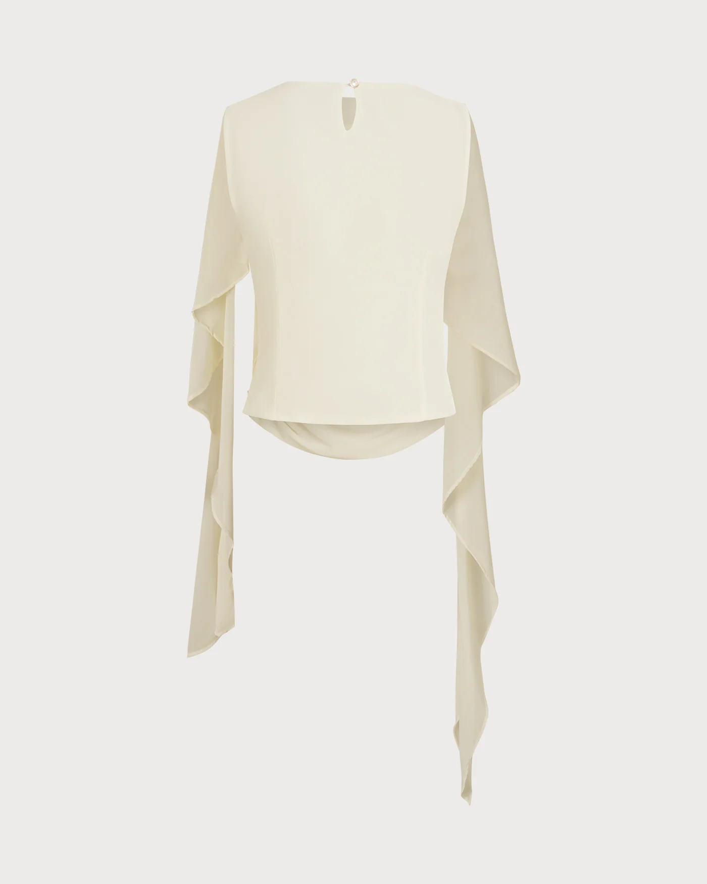 Apricot Round Neck Ruched Tee - Image 8