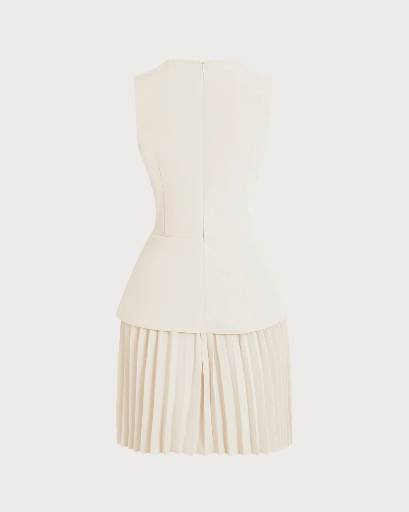 Apricot Round Neck Skater Mini Dress - Image 7