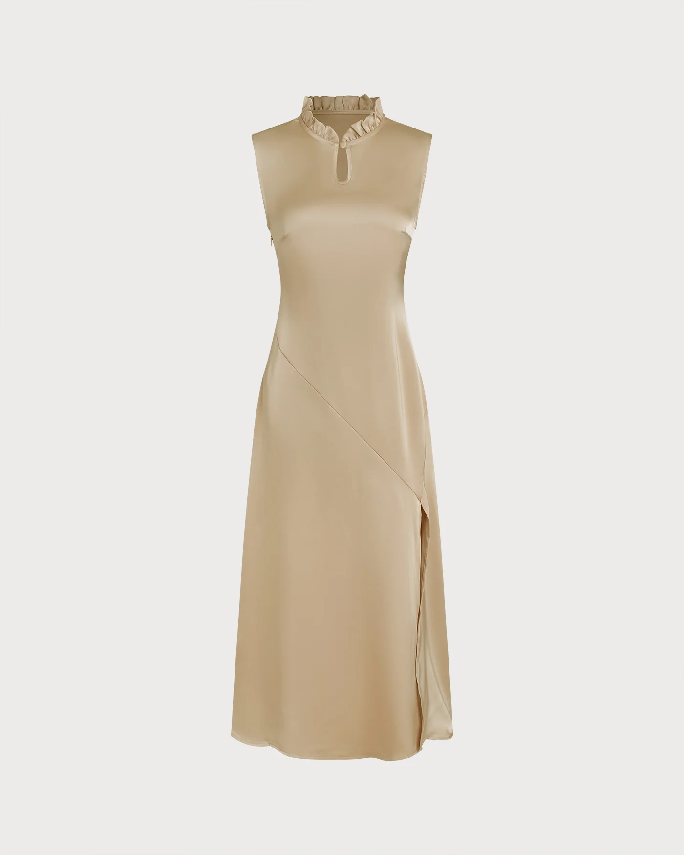 Apricot Ruffled Midi Dress - Image 9