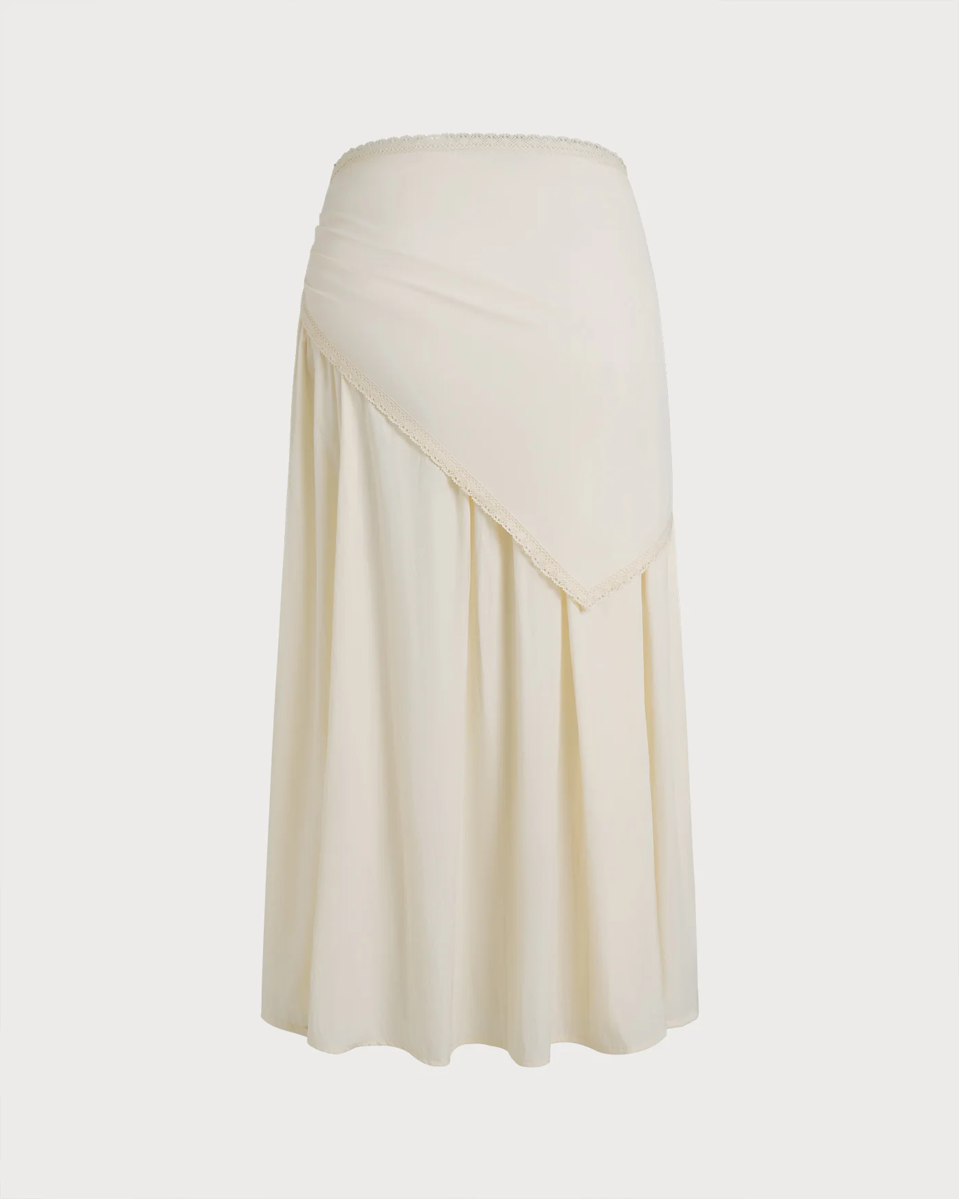 Apricot Splicing Tie Midi Skirt - Image 5