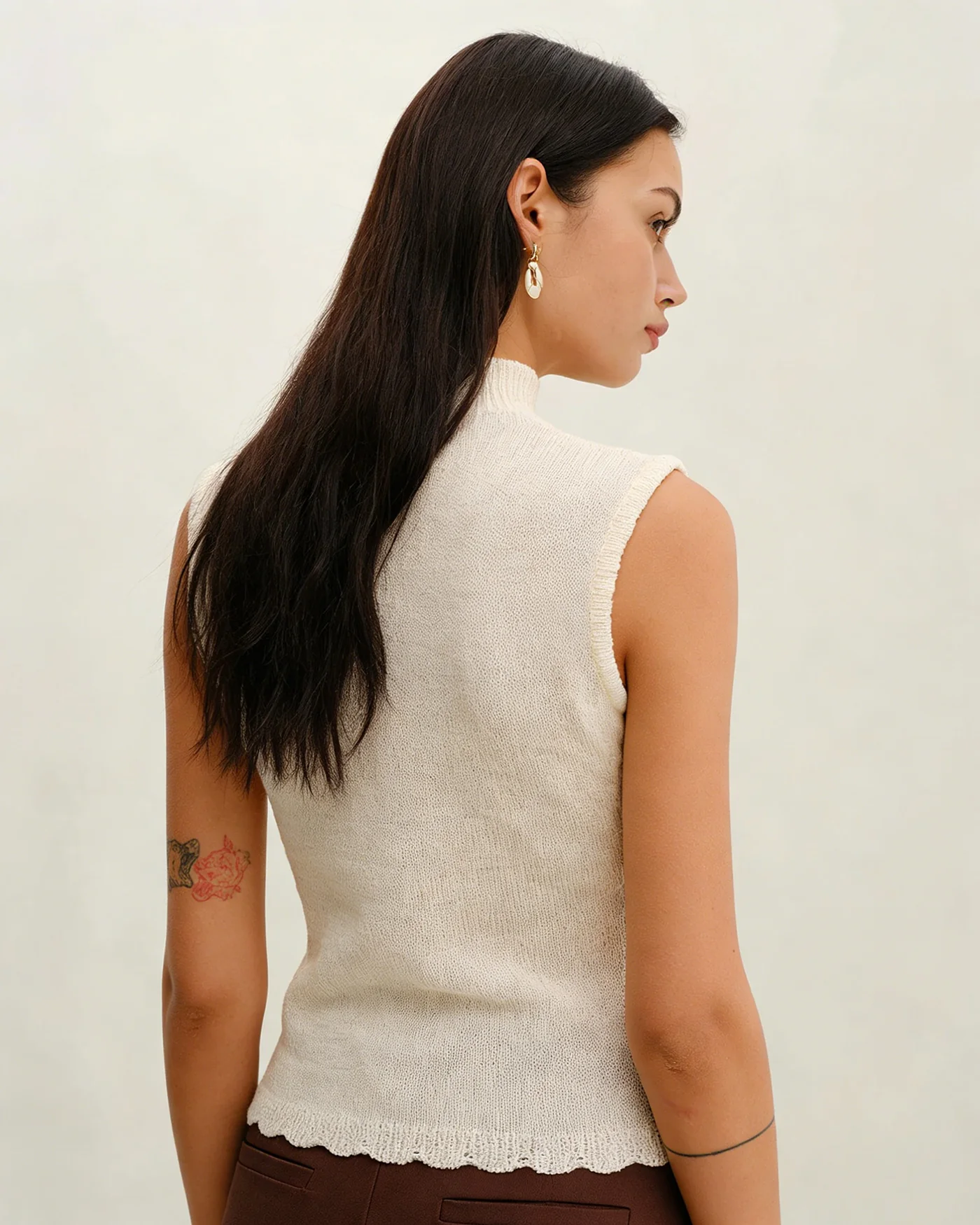 Apricot Turtle Textured Tank Top - Image 3