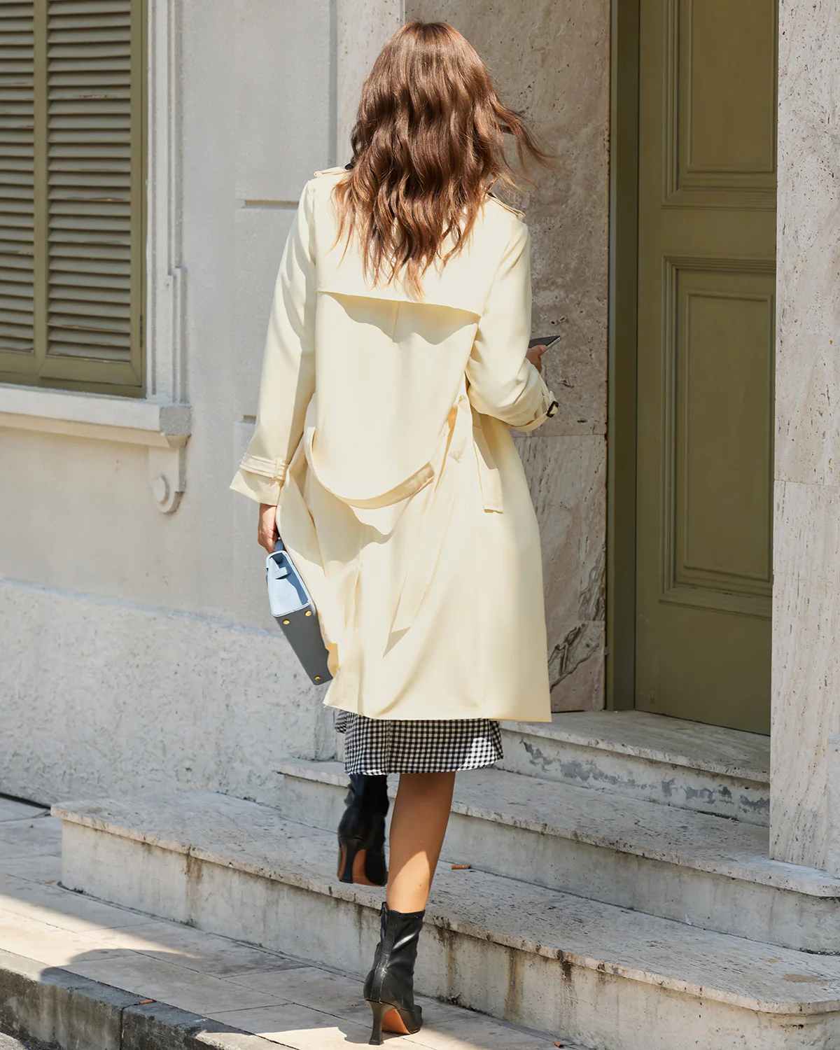 Beige Belted Trench Coat - Image 5