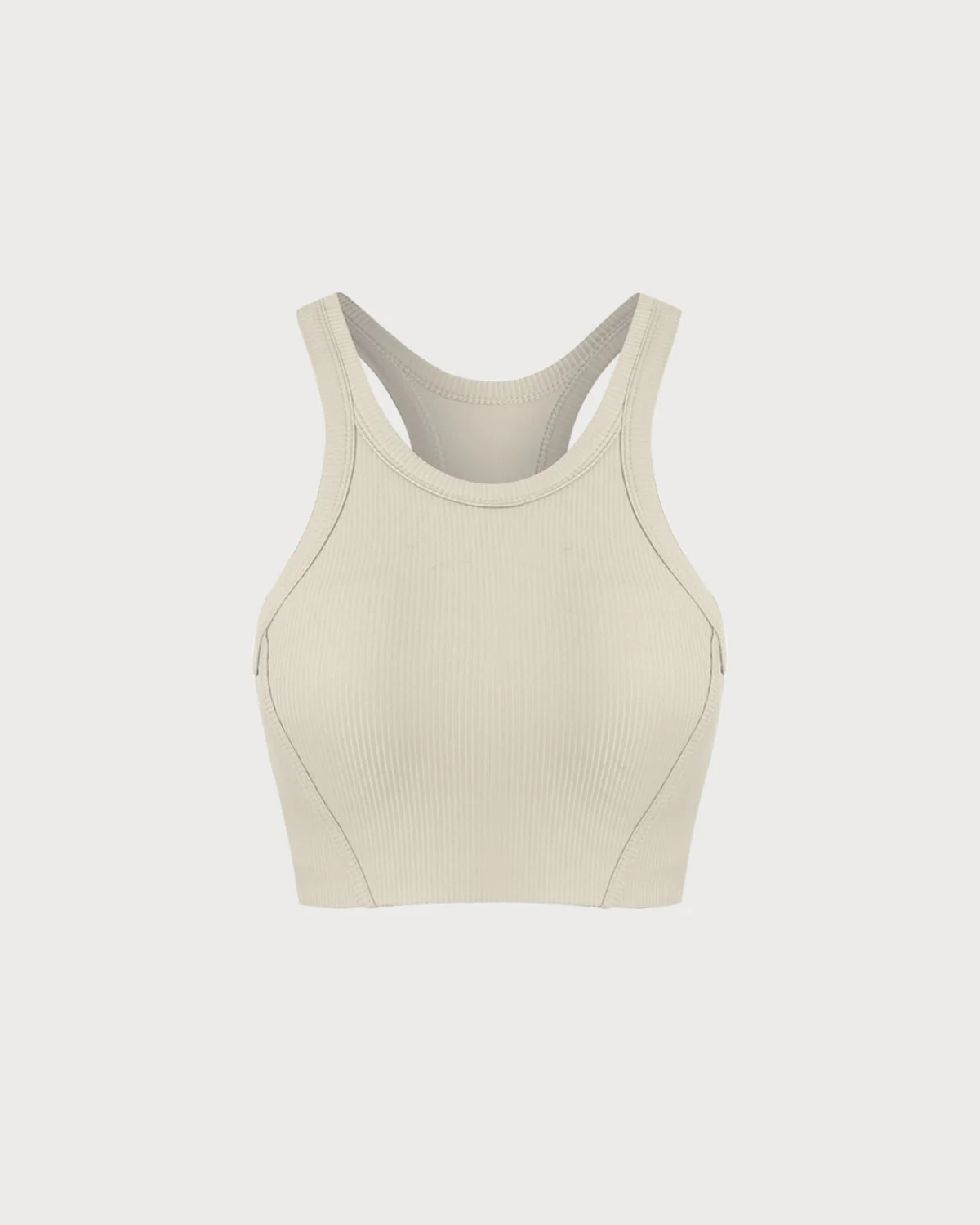 Beige I-back Yoga Tank Top - Image 5