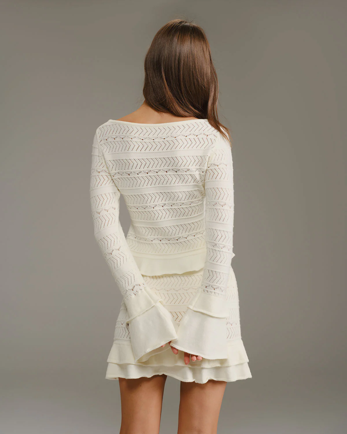 Beige Ruffle Bell Sleeve Tee - Image 4