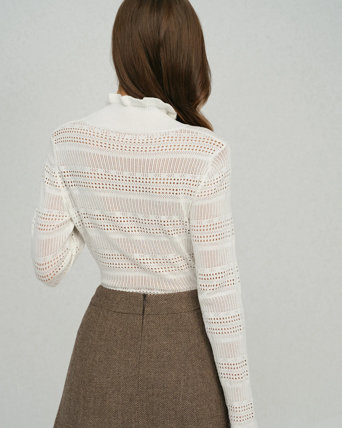 Beige Turtle Viscose Knit Tee - Image 4