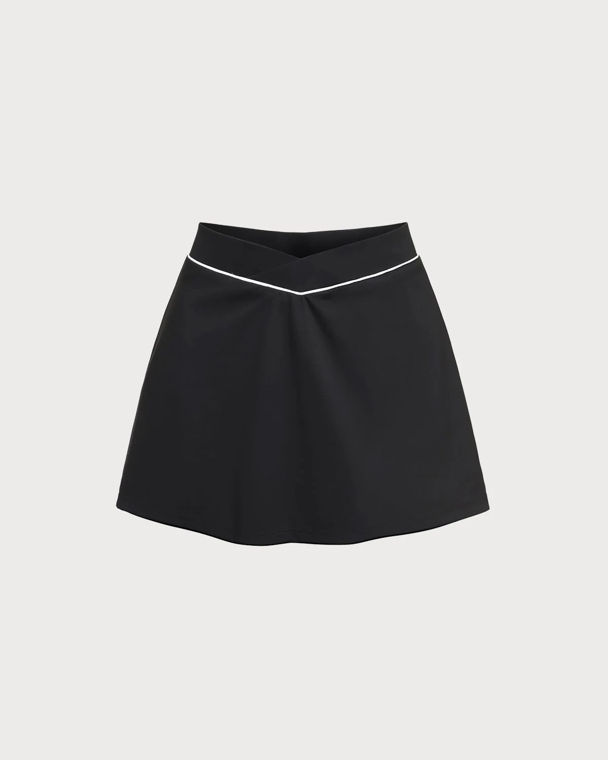 Black High Stretch A-Line Yoga Skirt - Image 6