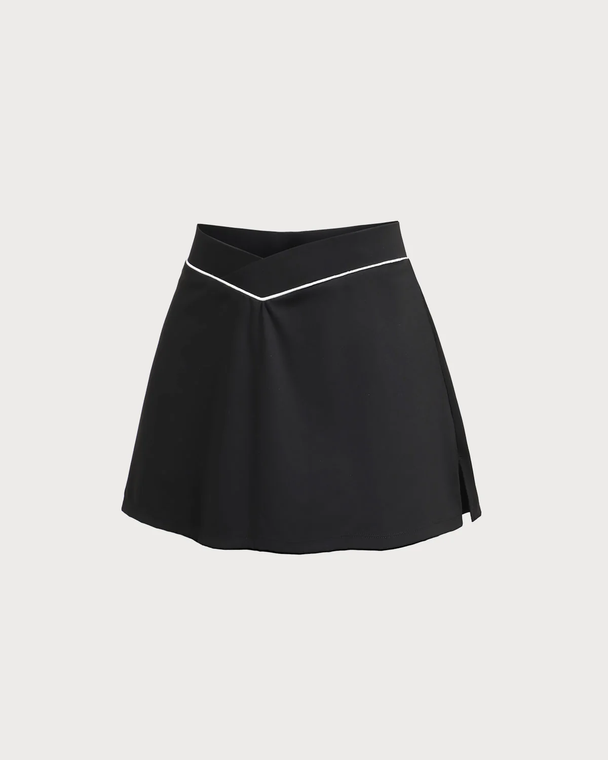 Black High Stretch A-Line Yoga Skirt - Image 7