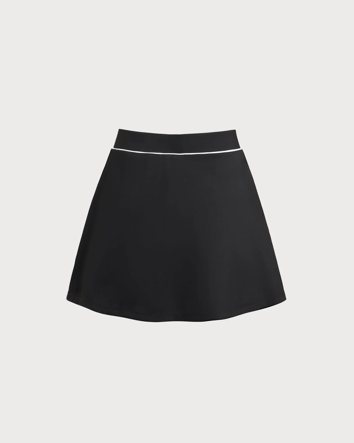 Black High Stretch A-Line Yoga Skirt - Image 8