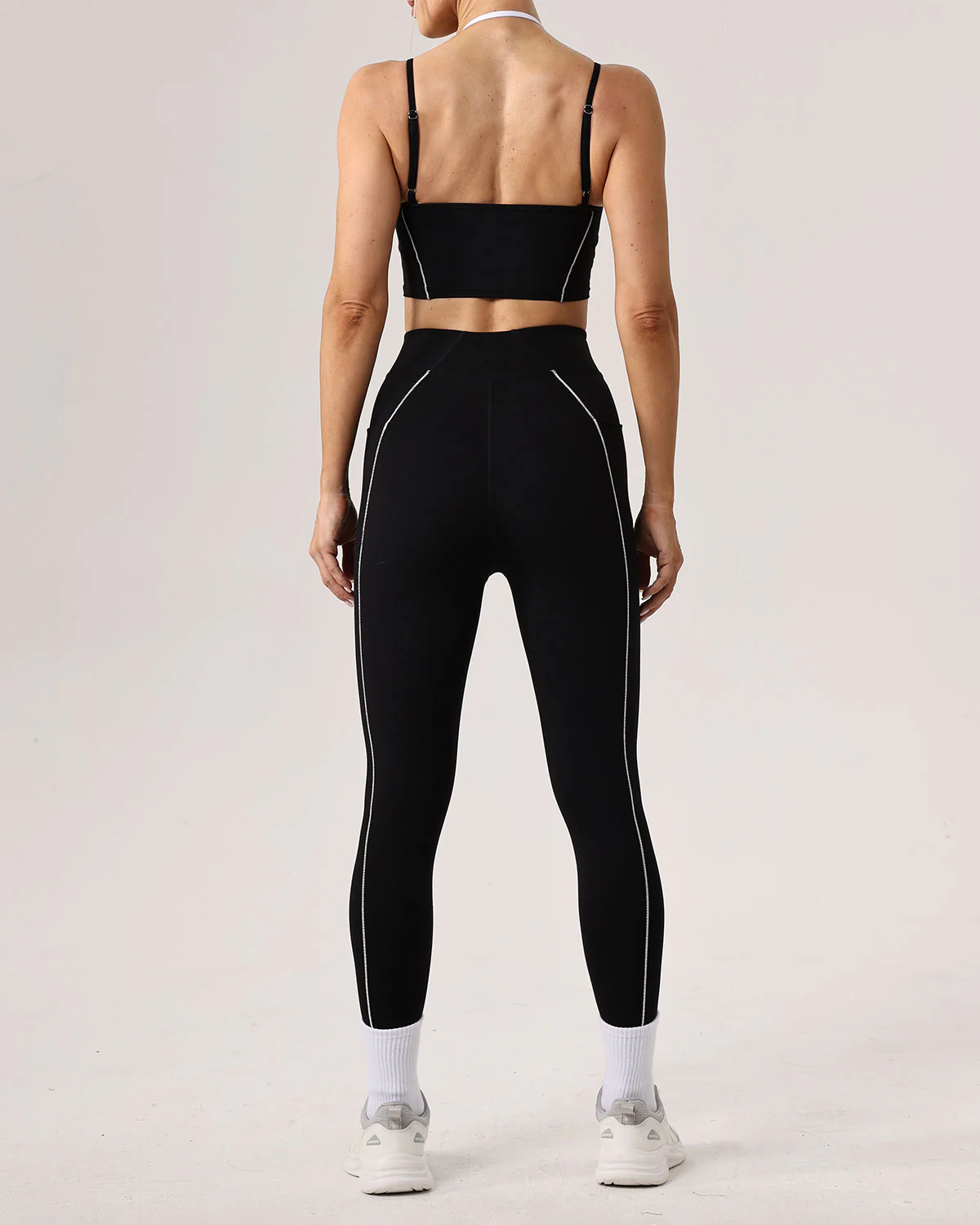 Black High Waisted Yoga Leggings - Image 5