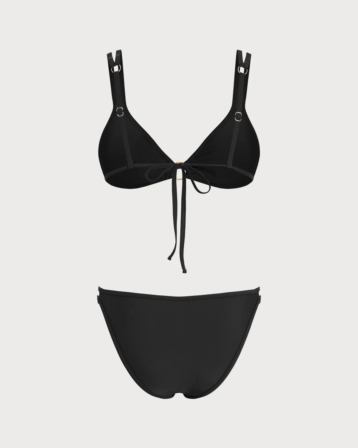 Black O-Ring Triangle Bikini Set - Image 4
