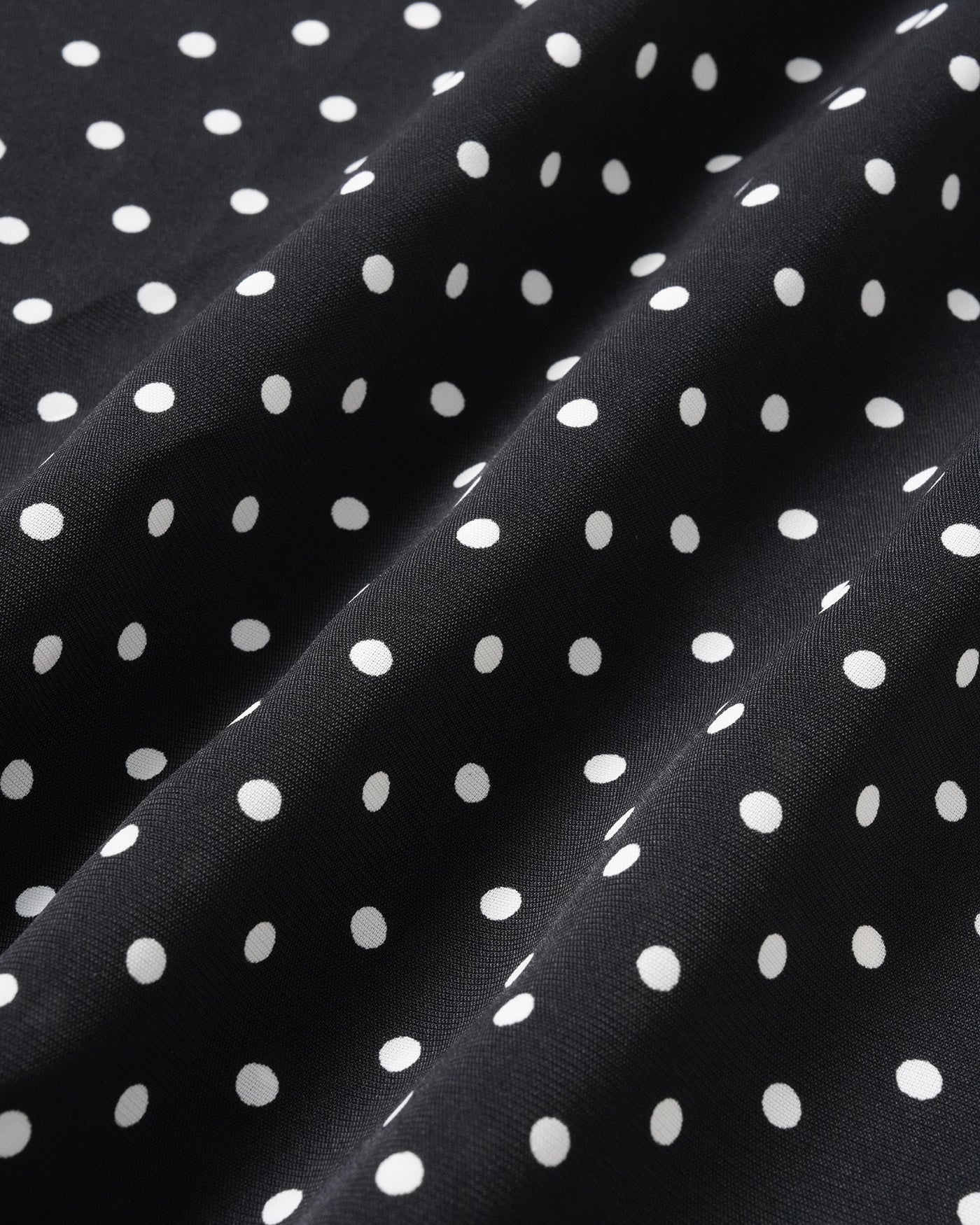 Black Polka Dot Collar Midi Dress - Image 10