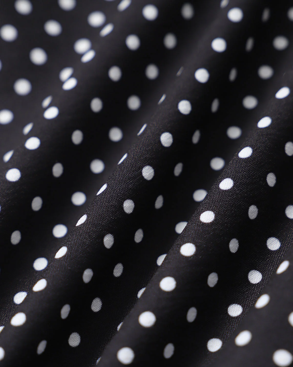 Black Polka Dot Lace Trim Blouse - Image 3