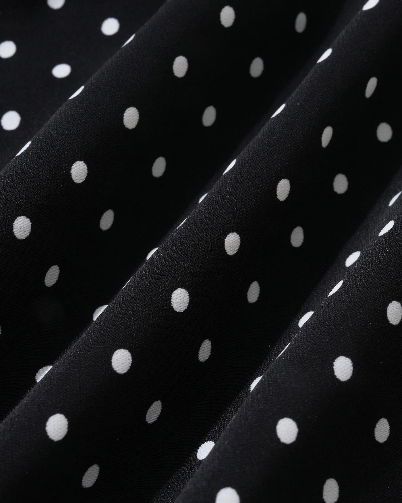 Black Polka Dot Mandarin Collar Tee - Image 7