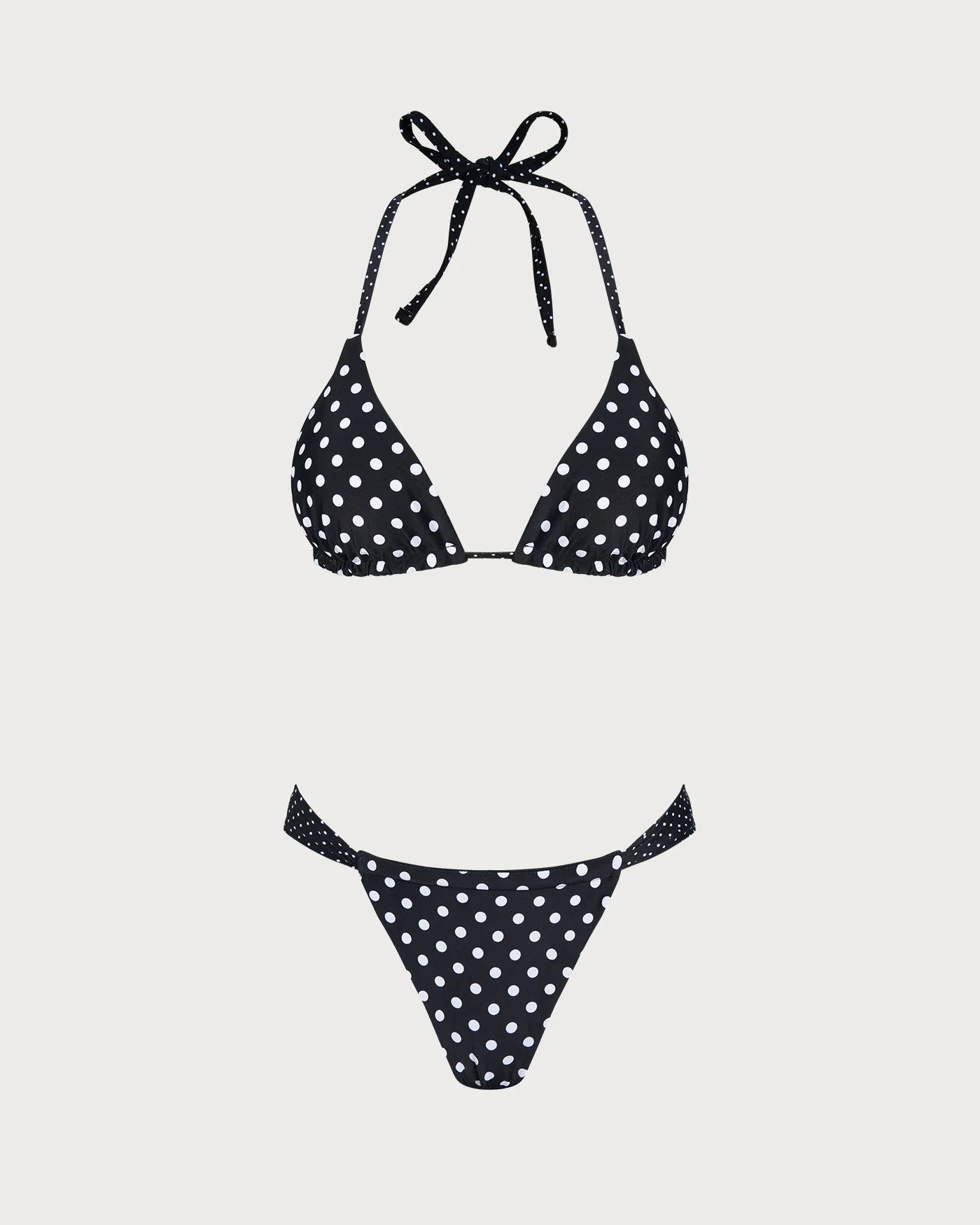 Black Polka Dot Reversible Bikini Set - Image 2