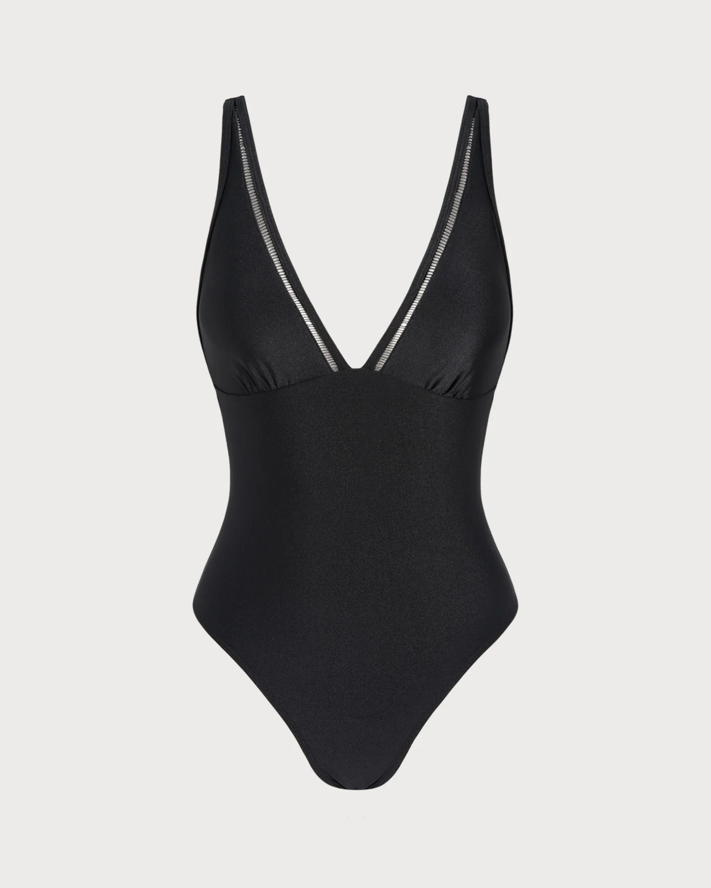 Black Solid Bralette One Piece - Image 2