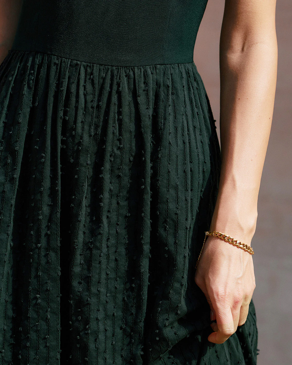 Black Sweetheart Neck Slip Midi Dress - Image 2