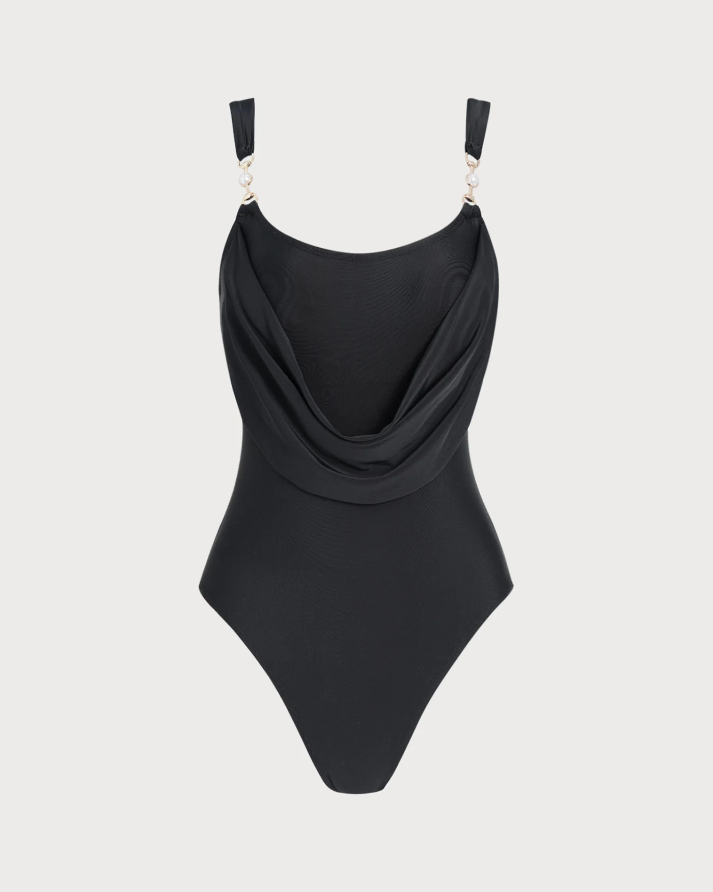 Black U Neck Bandeau One Piece - Image 2