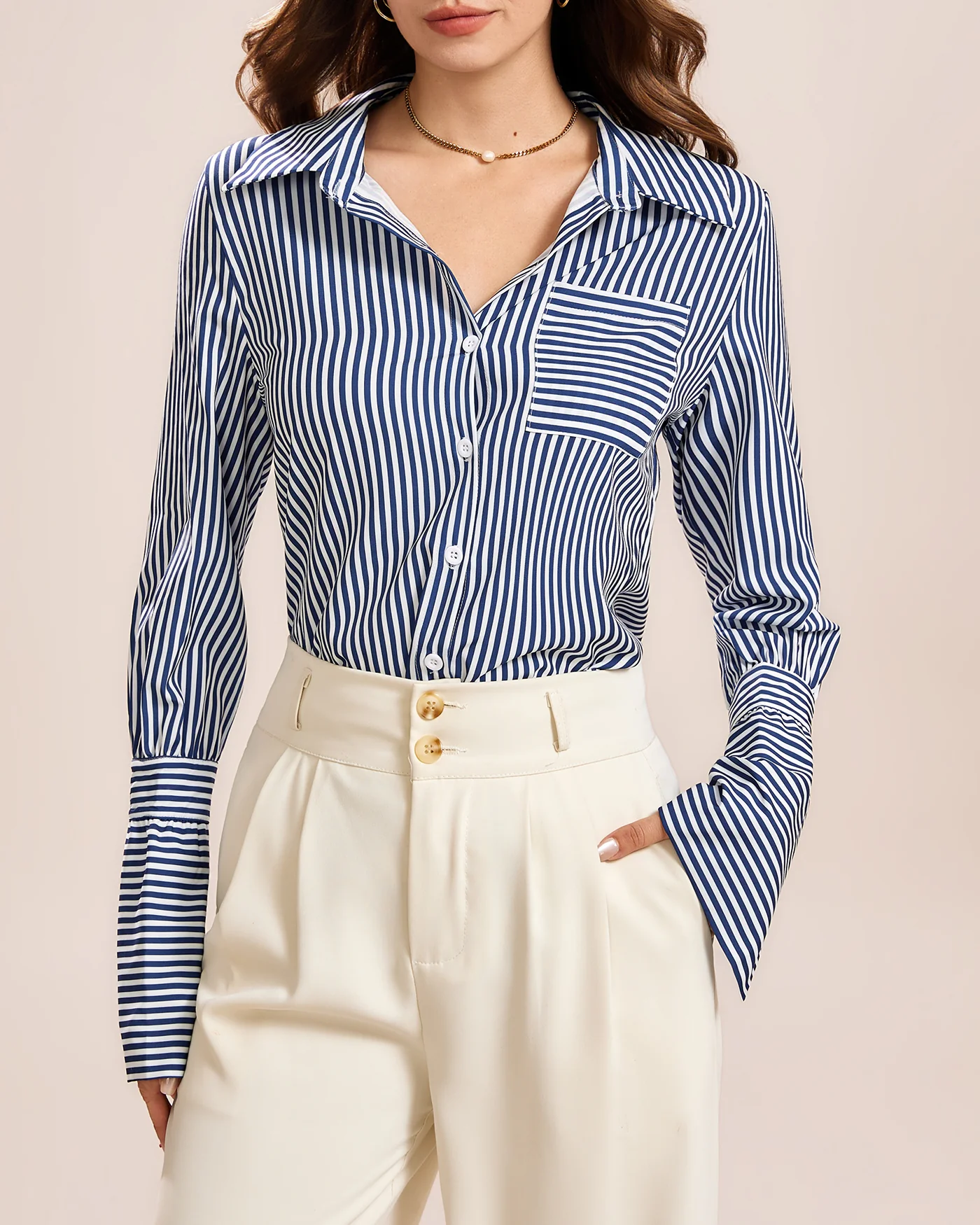 Blue Collar Button Shirt