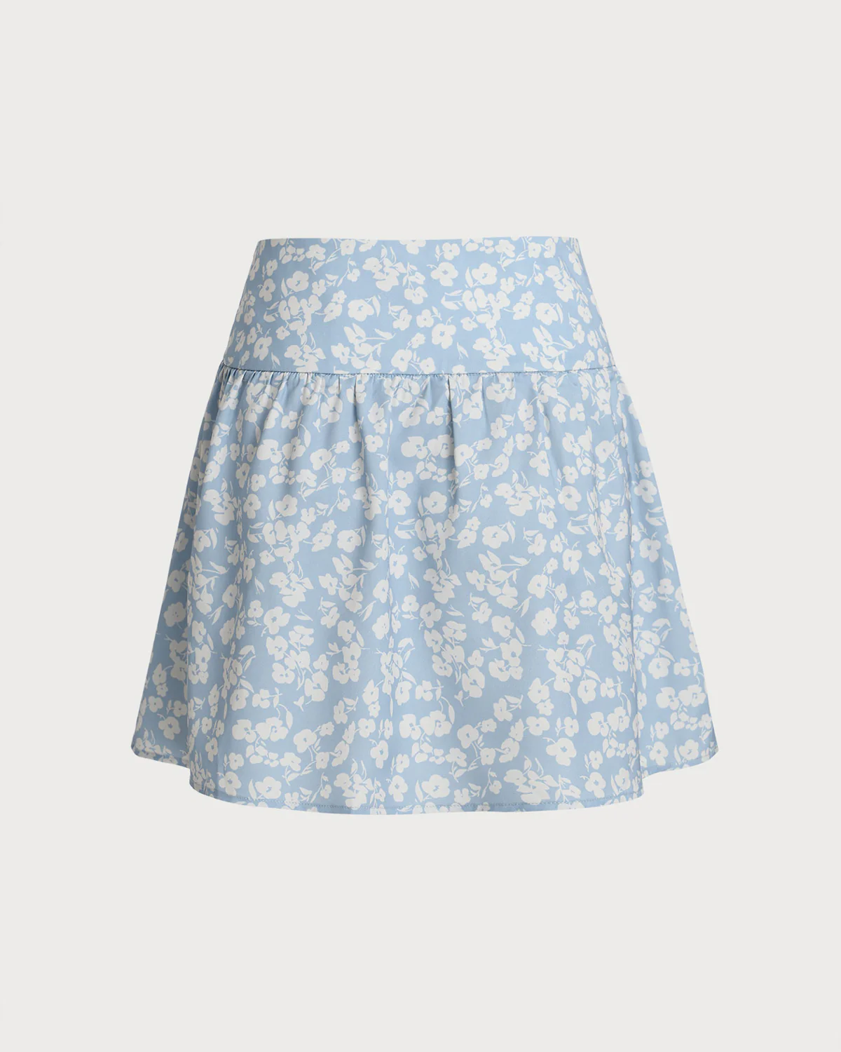 Blue Floral A-Line Mini Skirt - Image 7