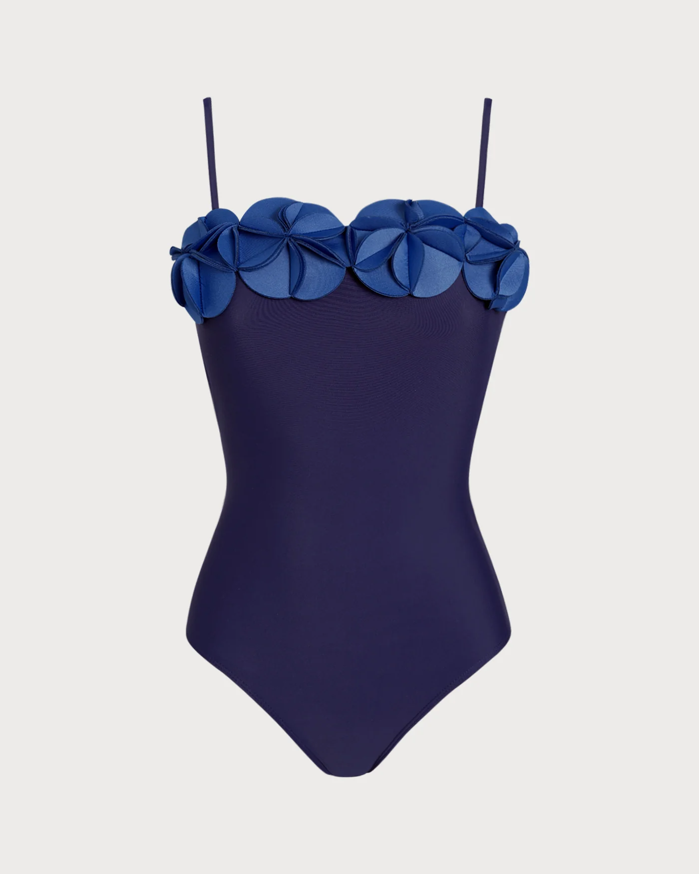 Blue Floral One Piece Swimwear - Image 2
