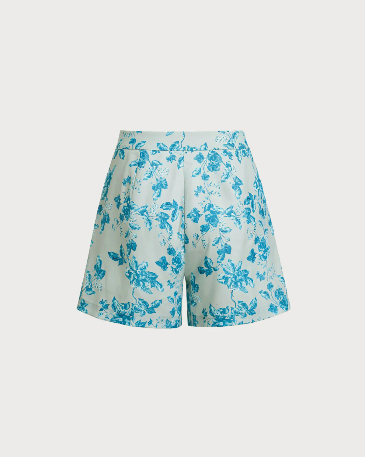 Blue Floral Pocket Shorts - Image 6
