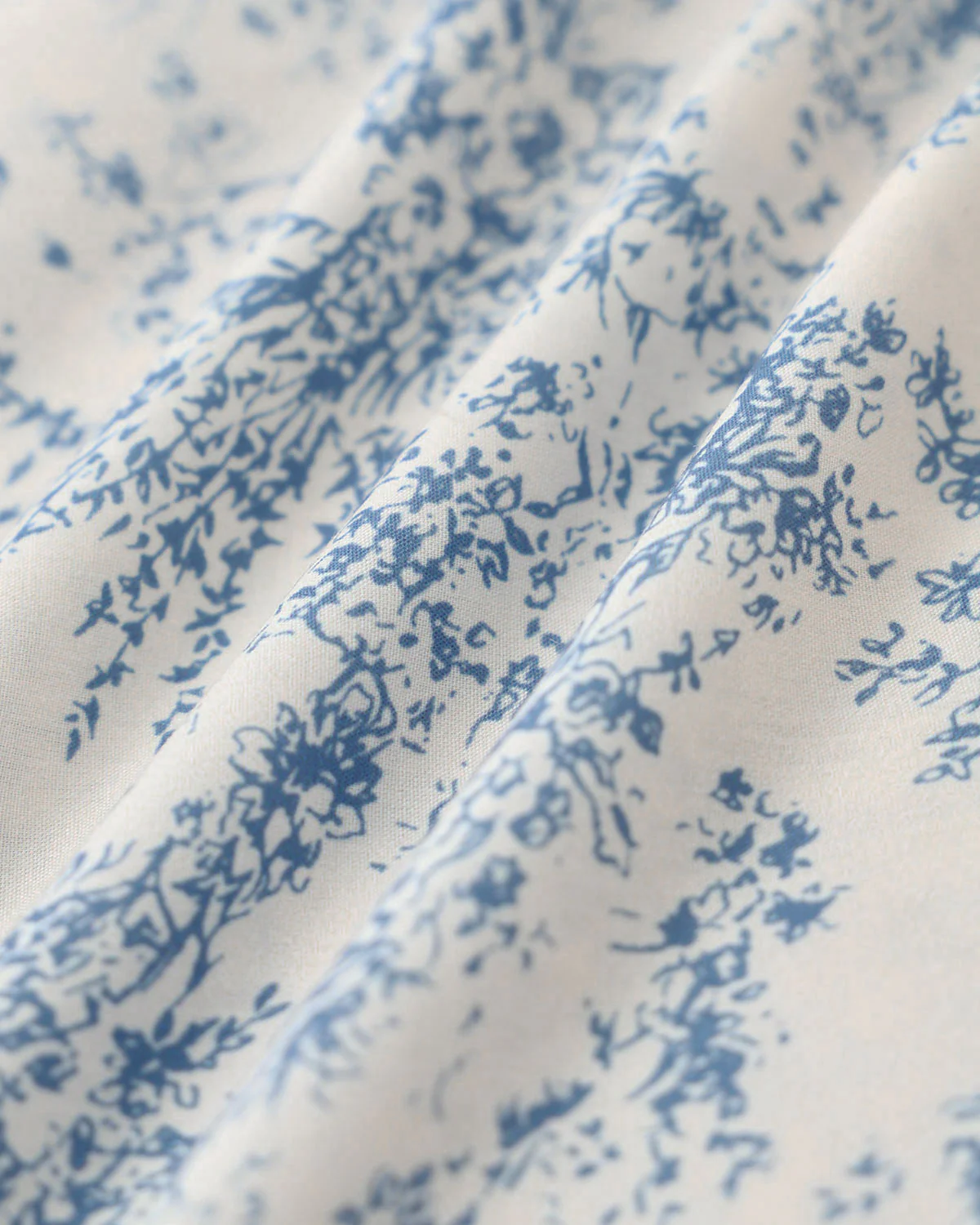 Blue Floral Ruched Slip Midi Dress - Image 9