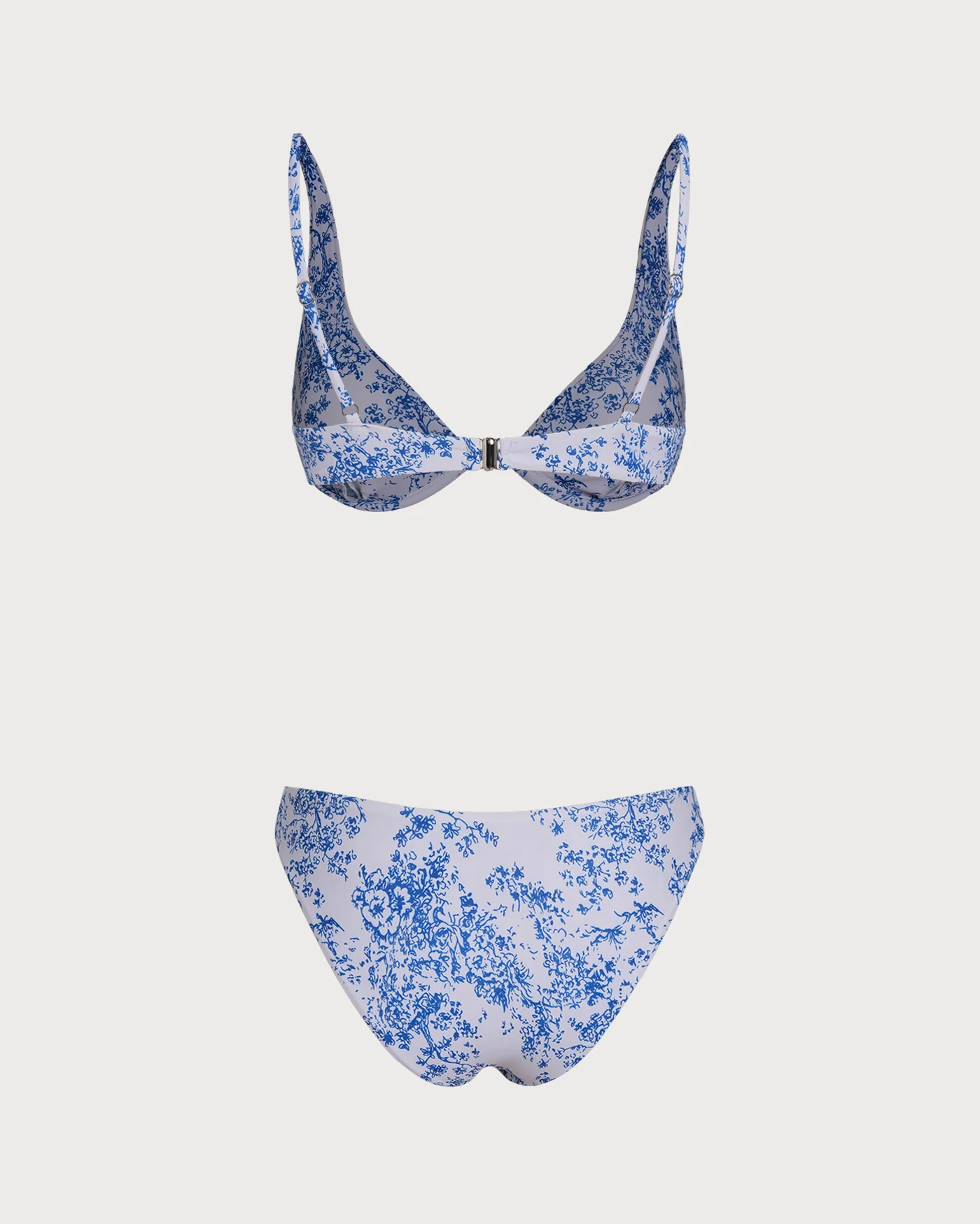 Blue Floral Underwire Bikini Set - Image 3