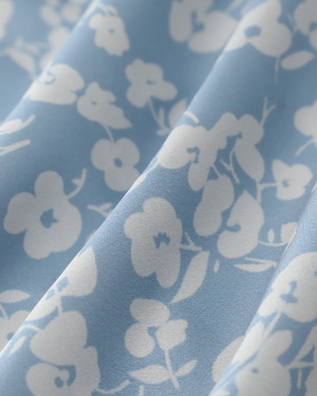 Blue Floral V-Neck Blouse - Image 8