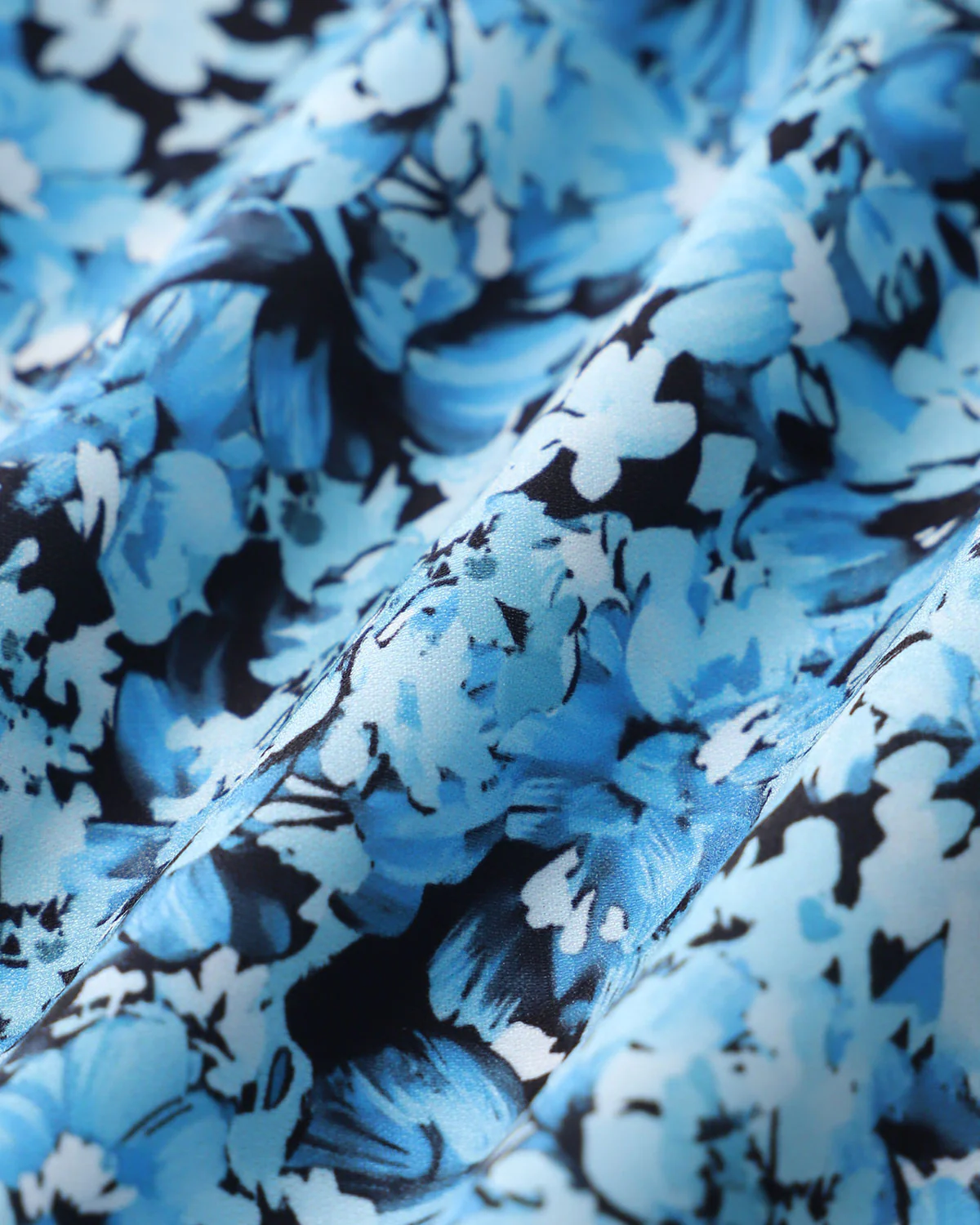 Blue Floral V-Neck Button Mini Dress - Image 8