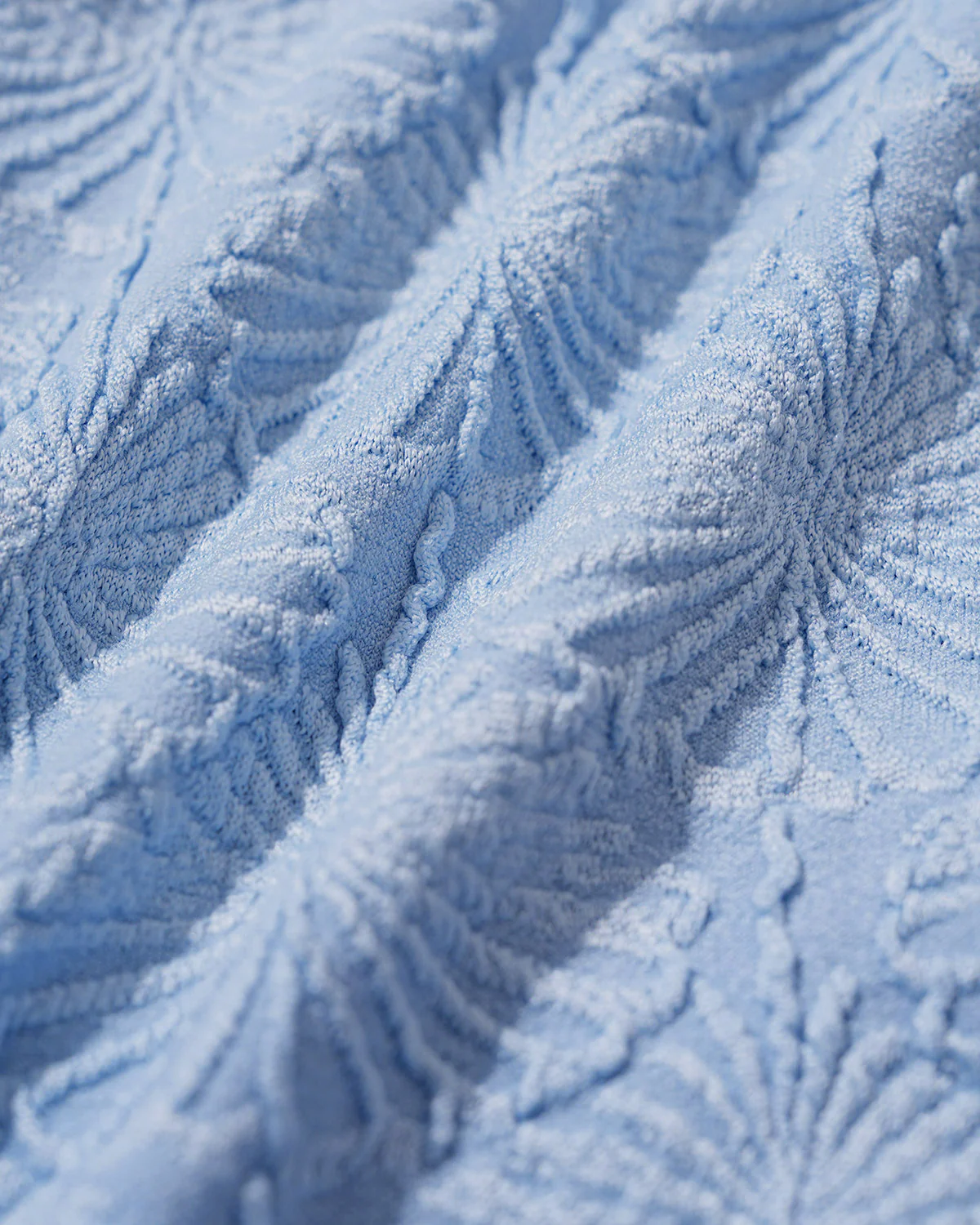Blue Jacquard Cut Out Bikini Sets - Image 4