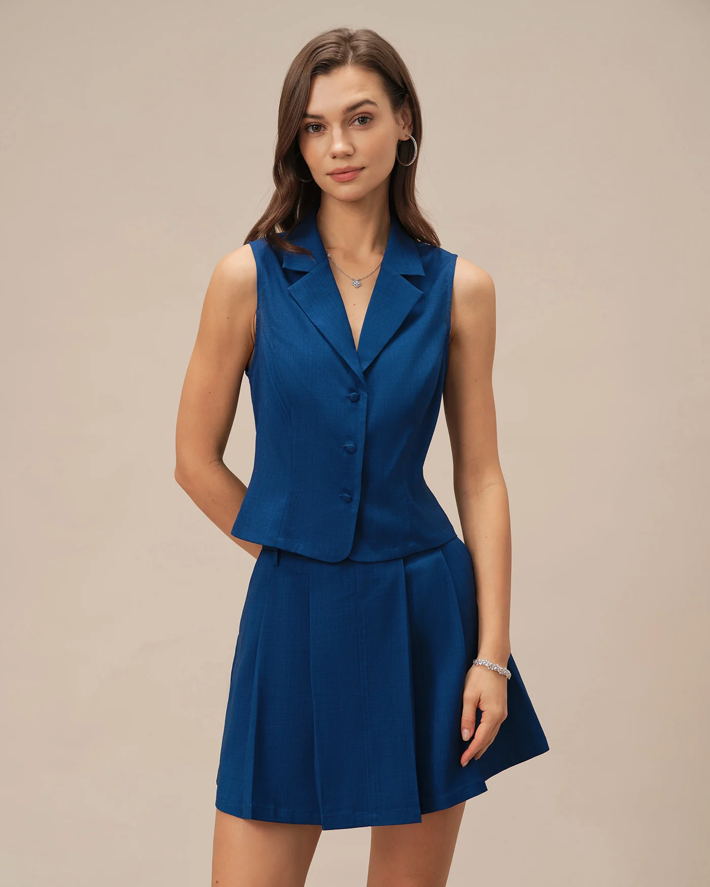 Blue Pockets A-Line Mini Skirt - Image 3