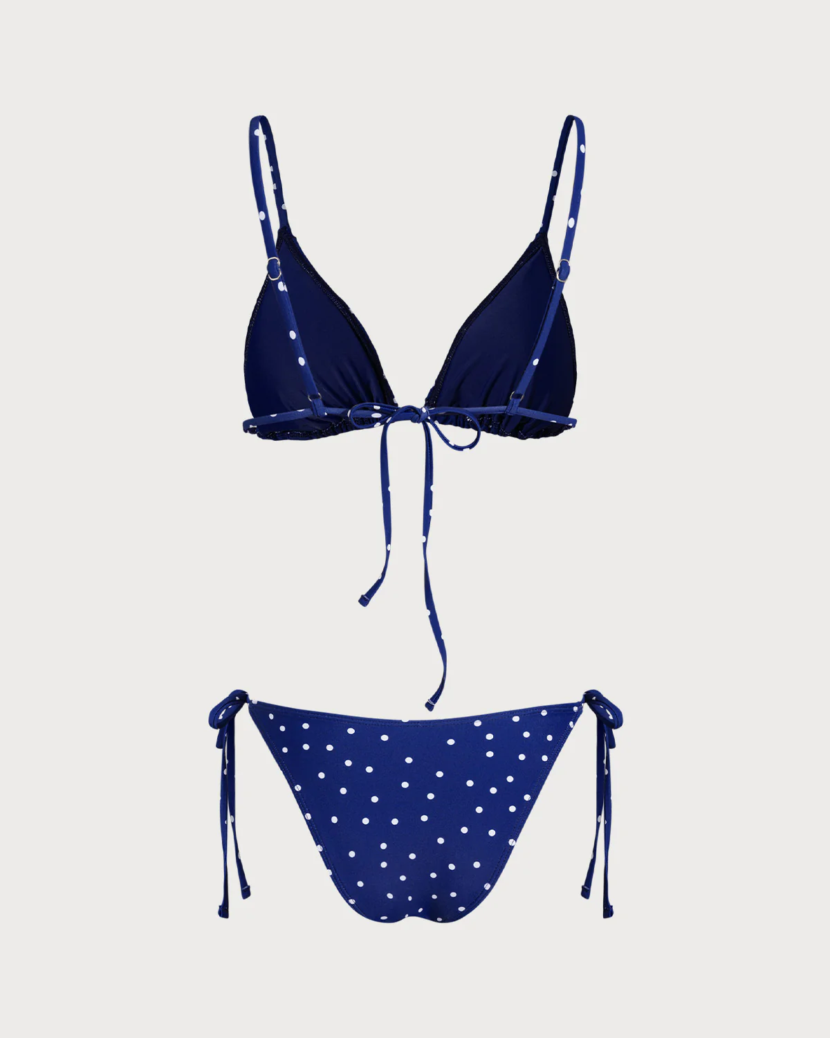 Blue Polka Dots Bralette Bikini Sets - Image 3