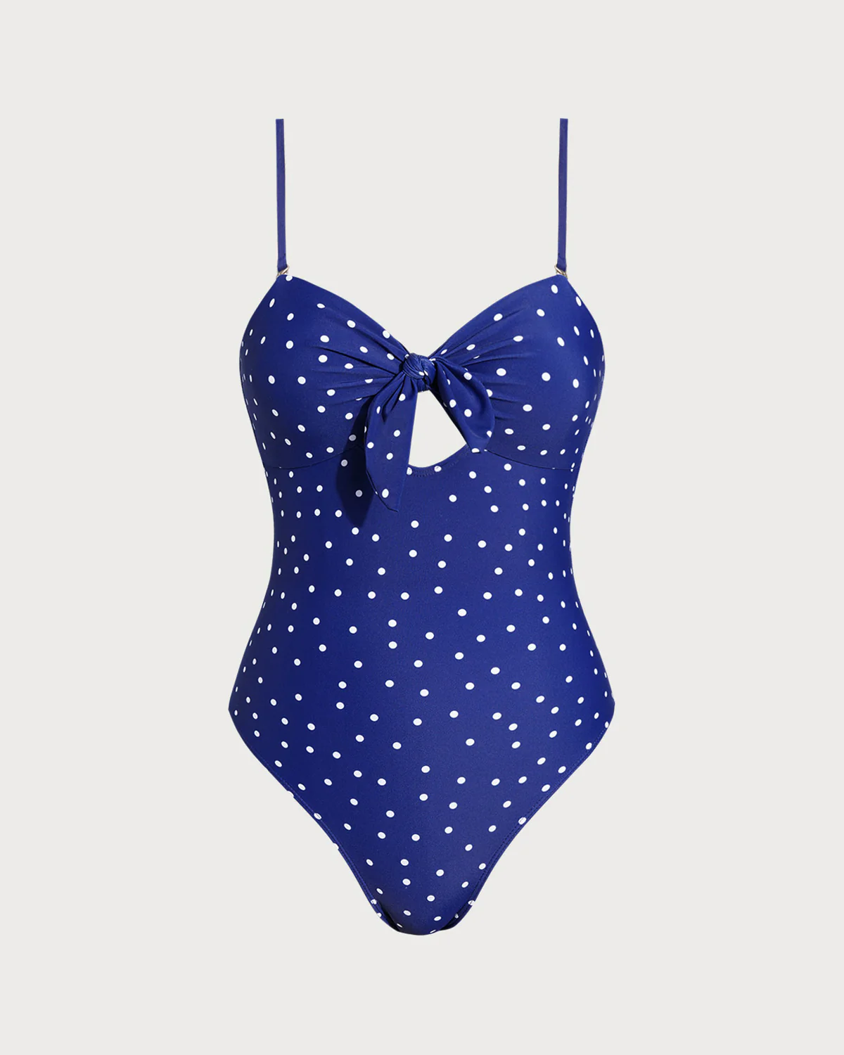 Blue Print Polka Dot One Piece Swimwear - Image 2