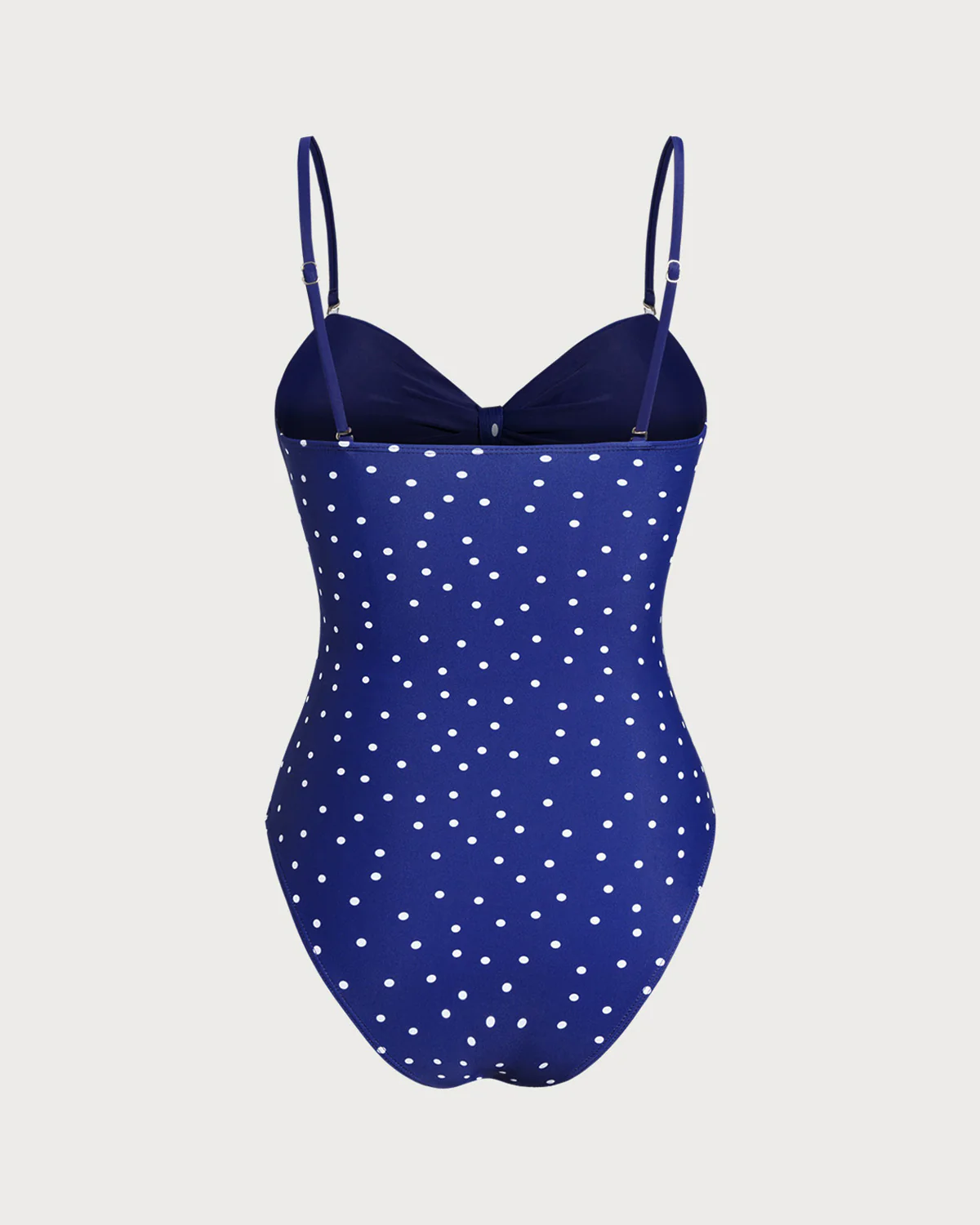 Blue Print Polka Dot One Piece Swimwear - Image 3