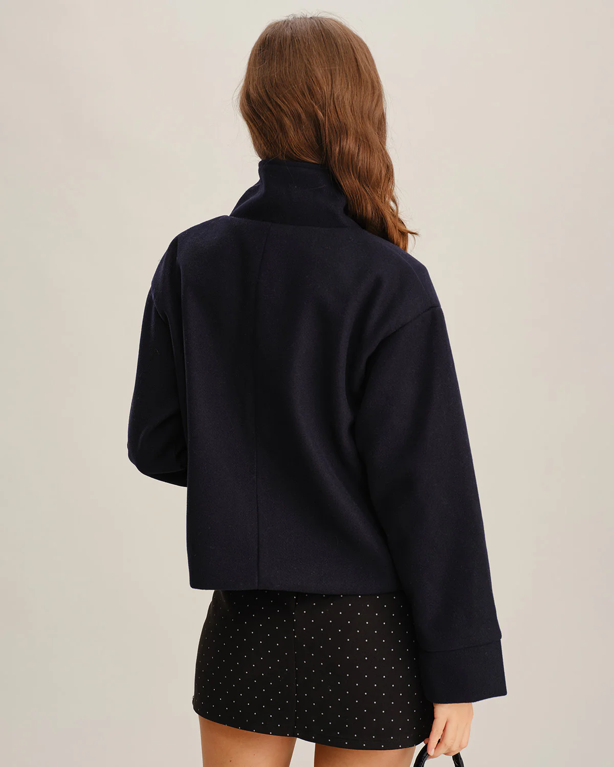 Blue Single Breasted Loose Jacket - Image 4