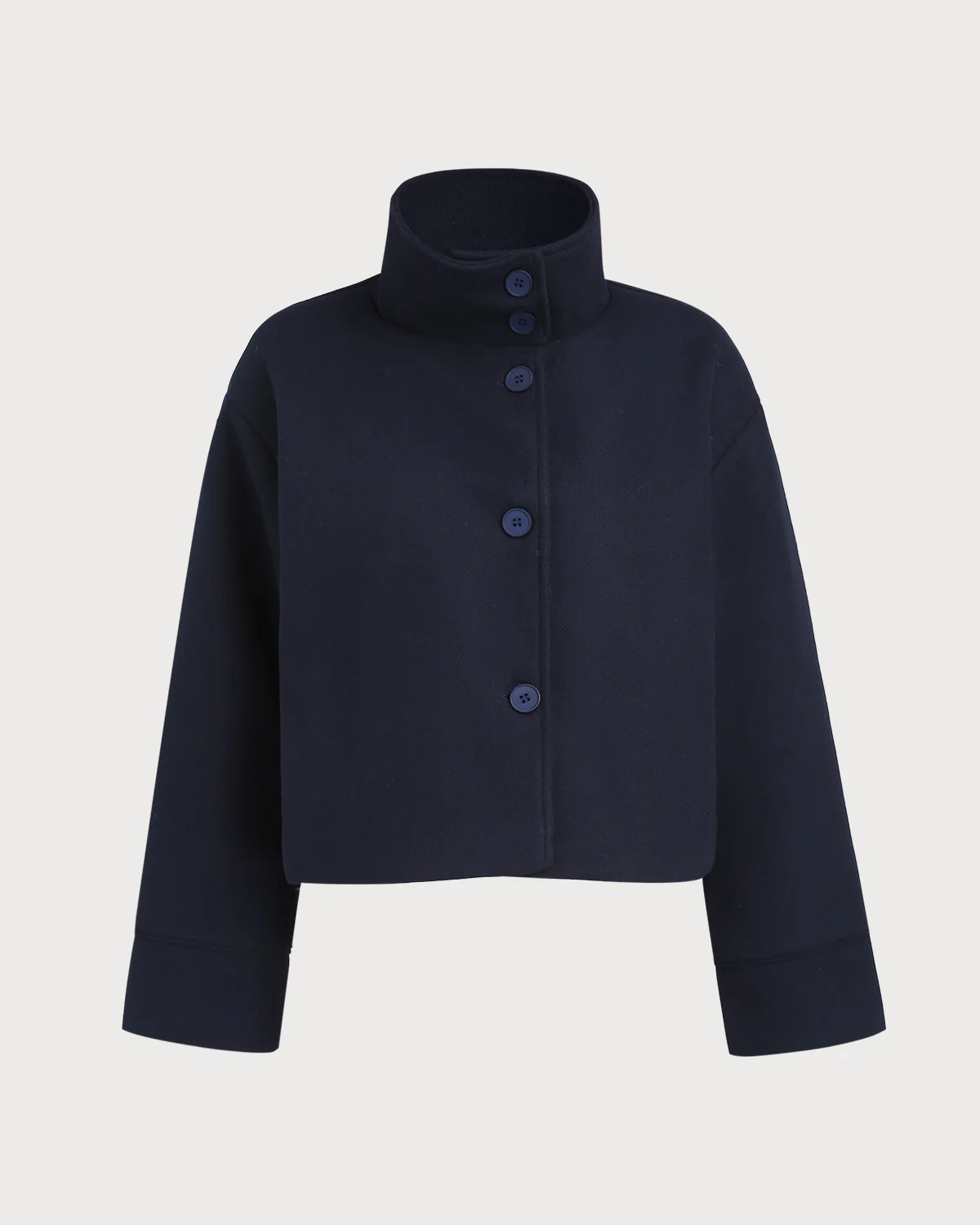 Blue Single Breasted Loose Jacket - Image 6
