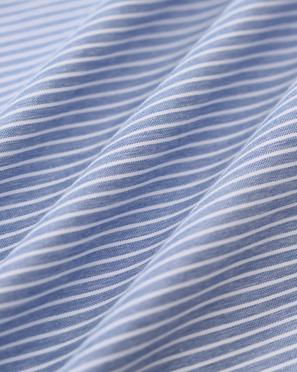 Blue Striped Button Mini Dress - Image 9