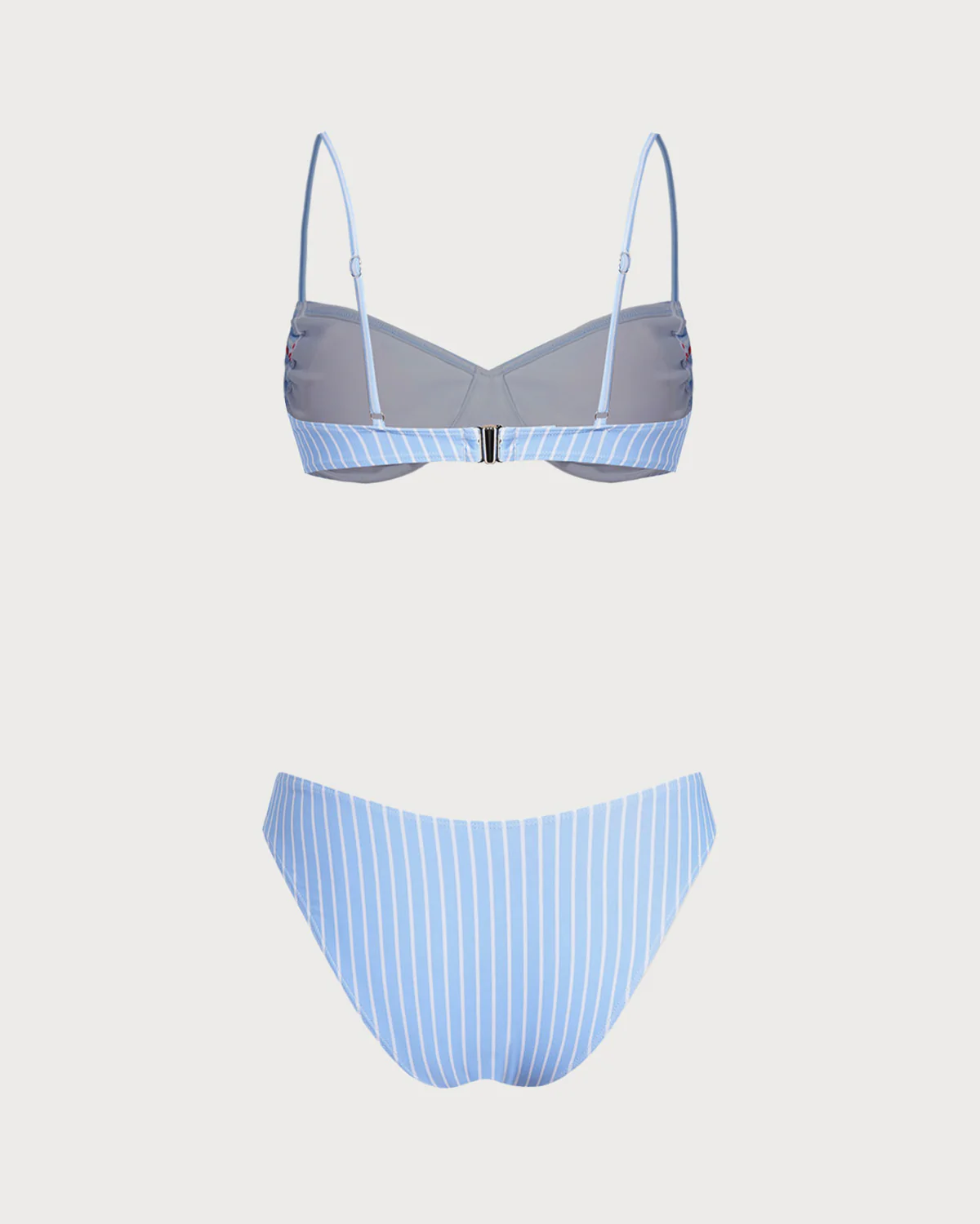 Blue Striped StripedUnderwire Bikini Set - Image 3