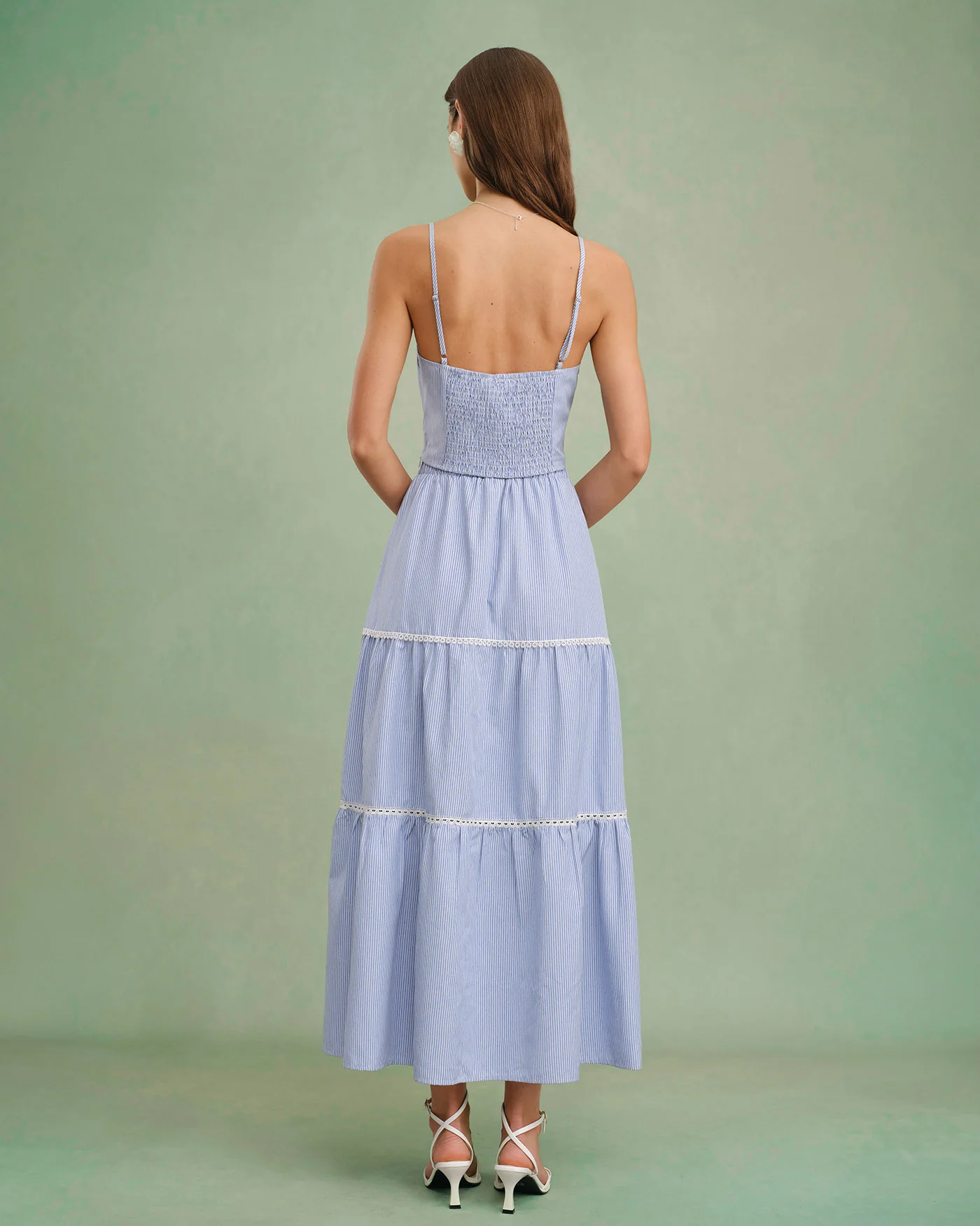 Blue Sweetheart Neck Cami Top - Image 11