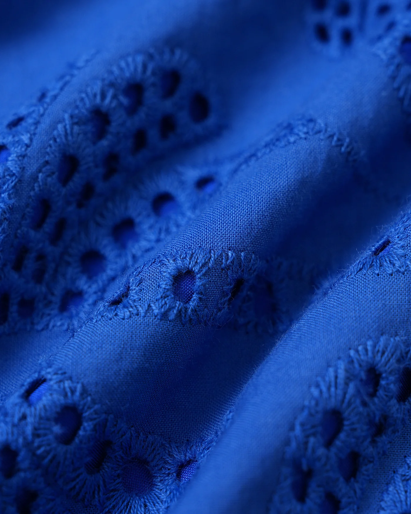 Blue Textured Button Collar Blouse - Image 9